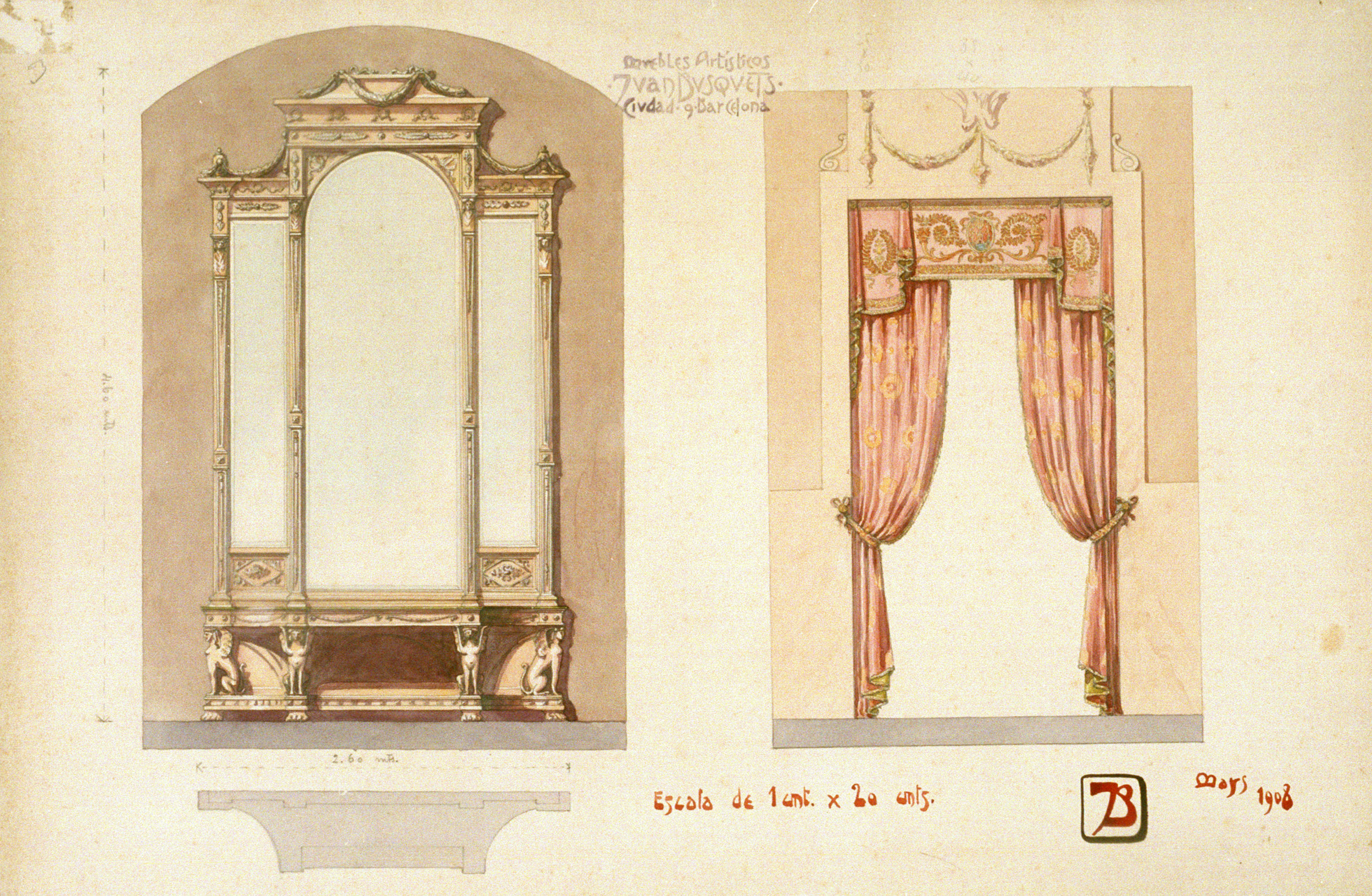 image for: Joan Busquets - Armari i cortinatge - 1908