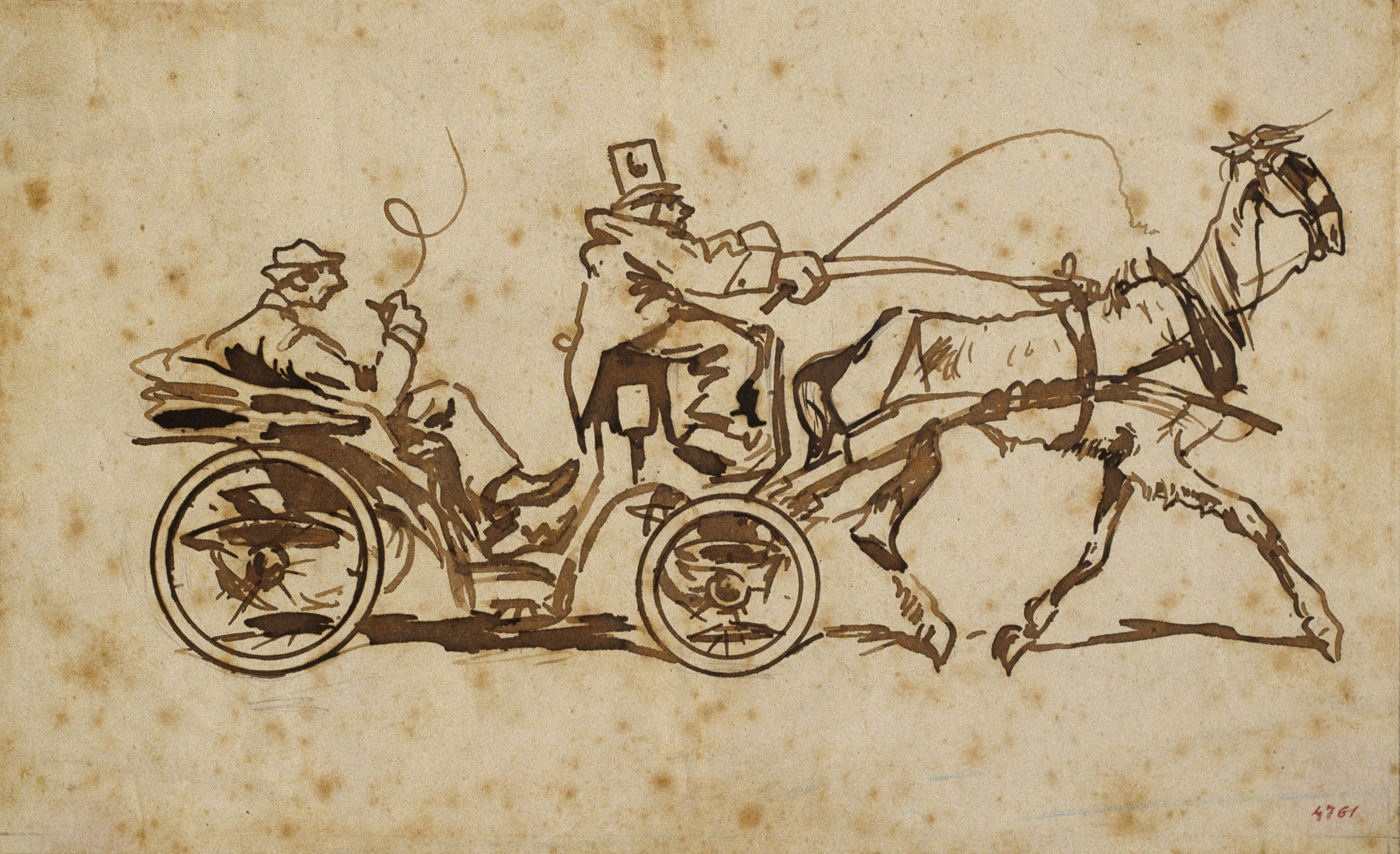 image for: Ramon Casas - Tílburi amb passatger - Cap a 1889