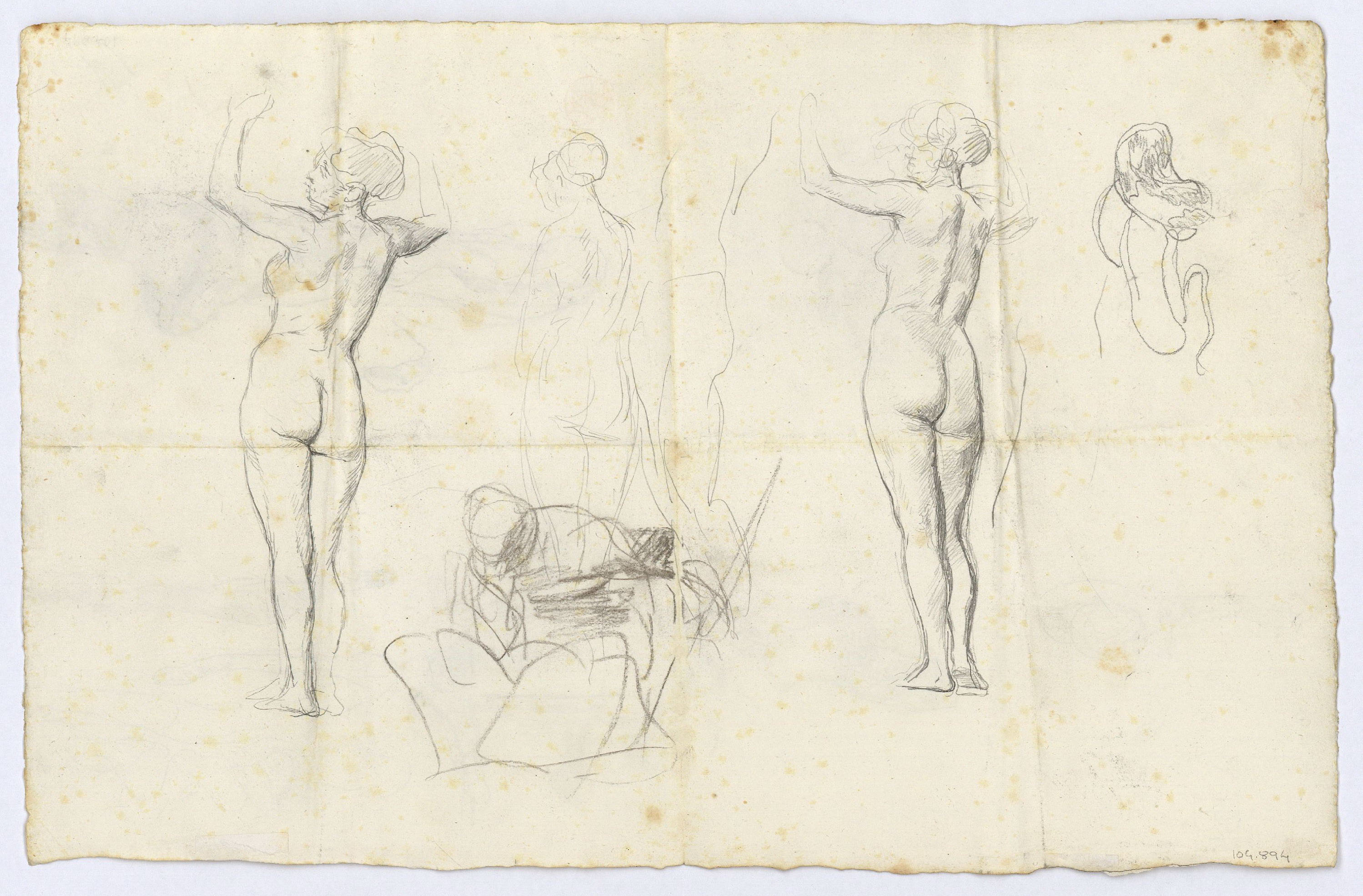 image for: Marià Fortuny - Estudi per al quadre «L&#039;encantador de serps» (anvers) / Estudi per al quadre «L&#039;elecció de la model» (revers) - Cap a 1869 [1]