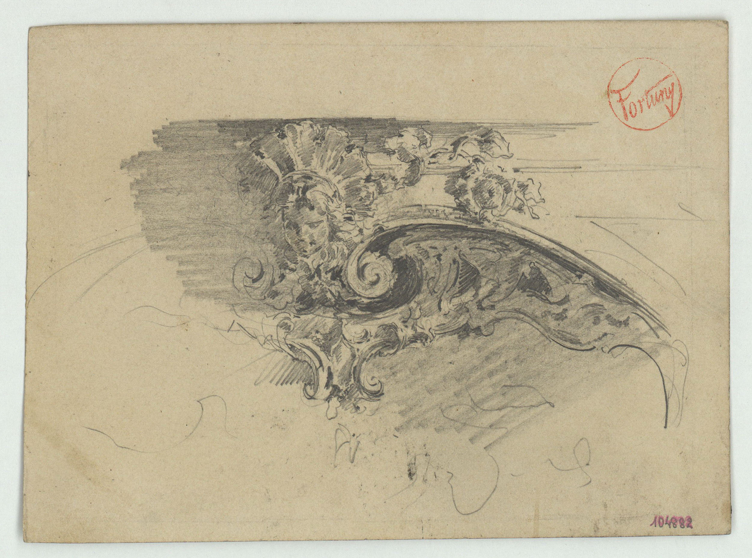 image for: Marià Fortuny - Motllura d&#039;estil rococó - Cap a 1863-1867