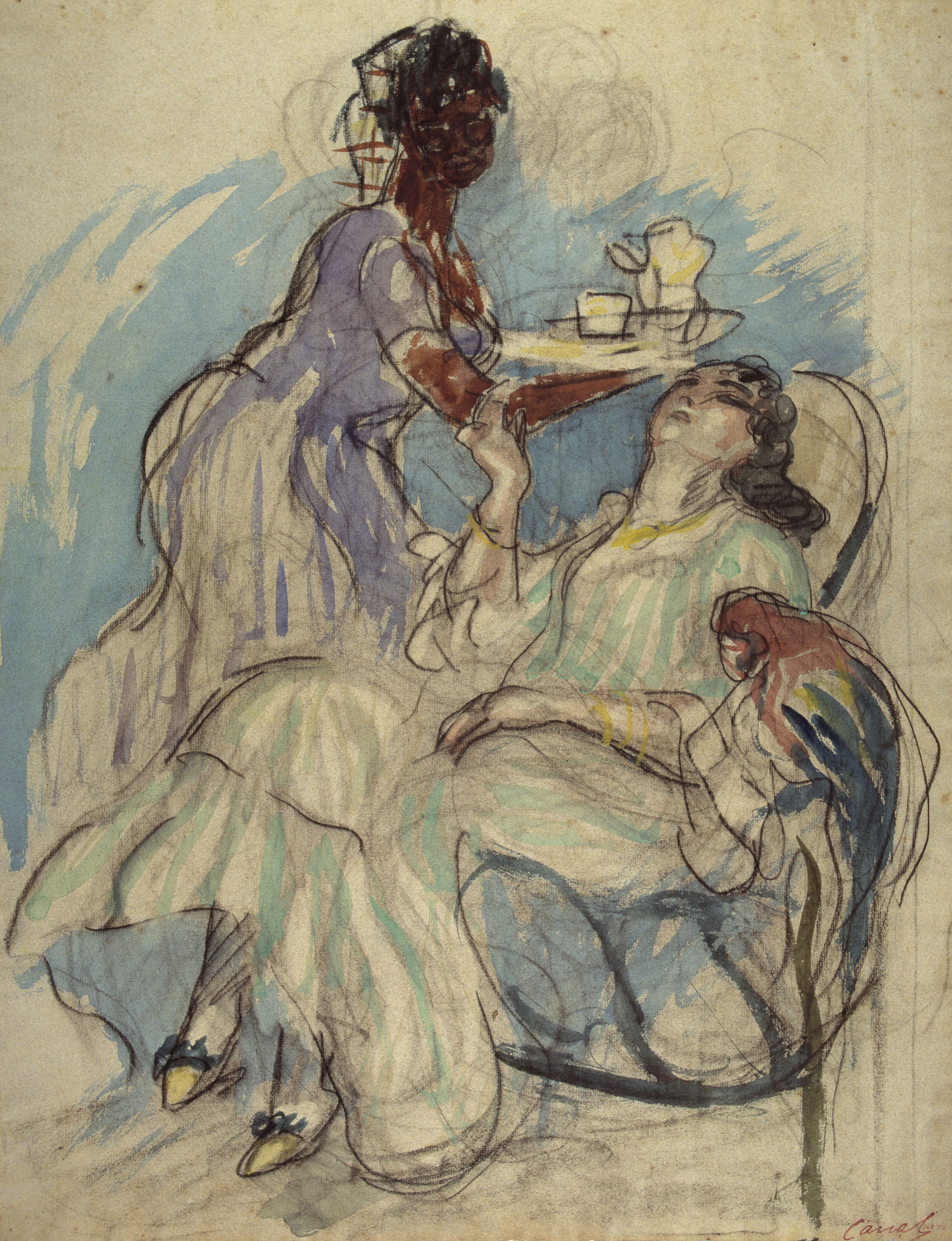 image for: Ricard Canals - Mestressa i minyona - Cap a 1903