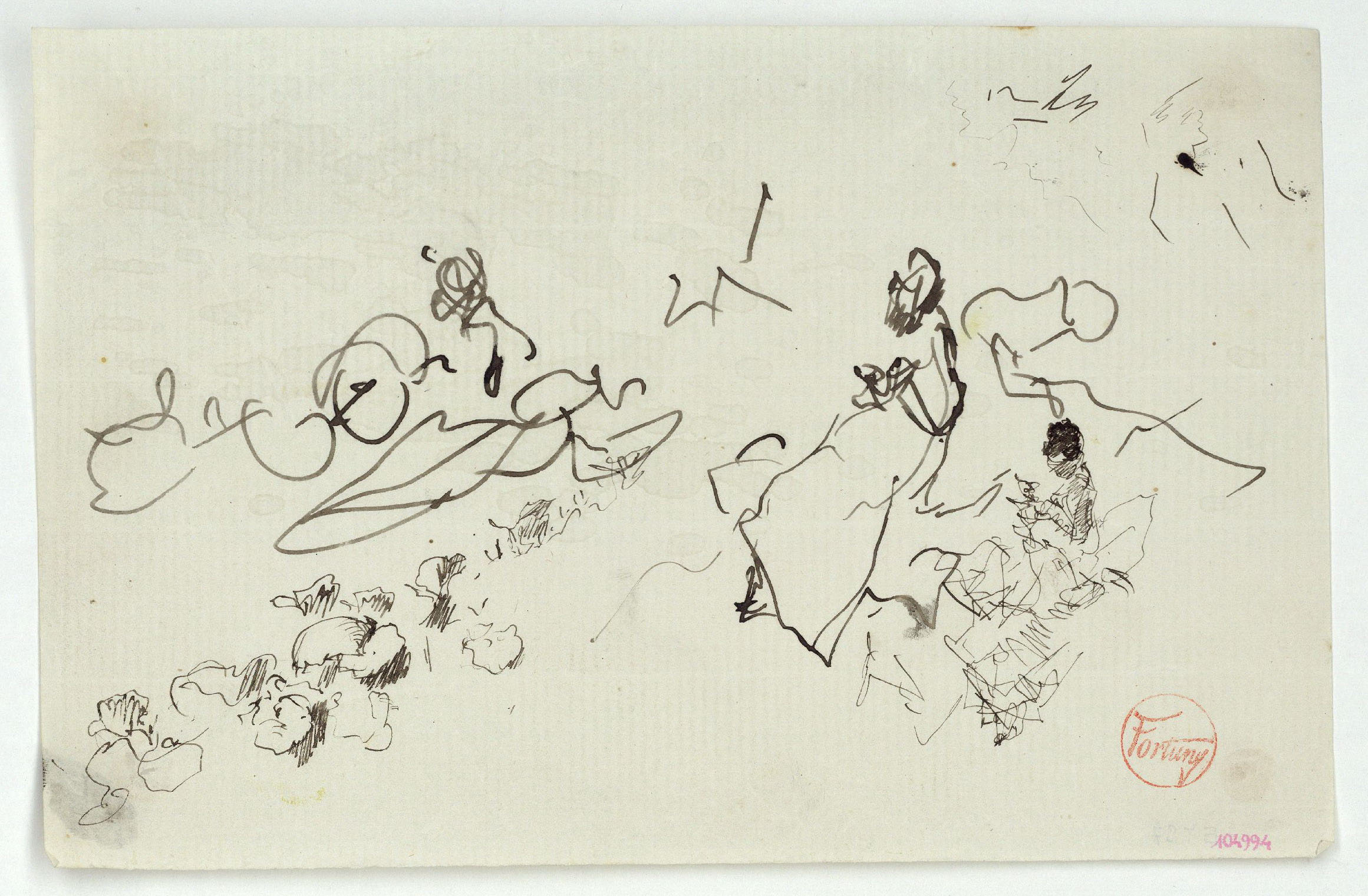 image for: Marià Fortuny - Estudi per al quadre «Platja de Portici» - Cap a 1874