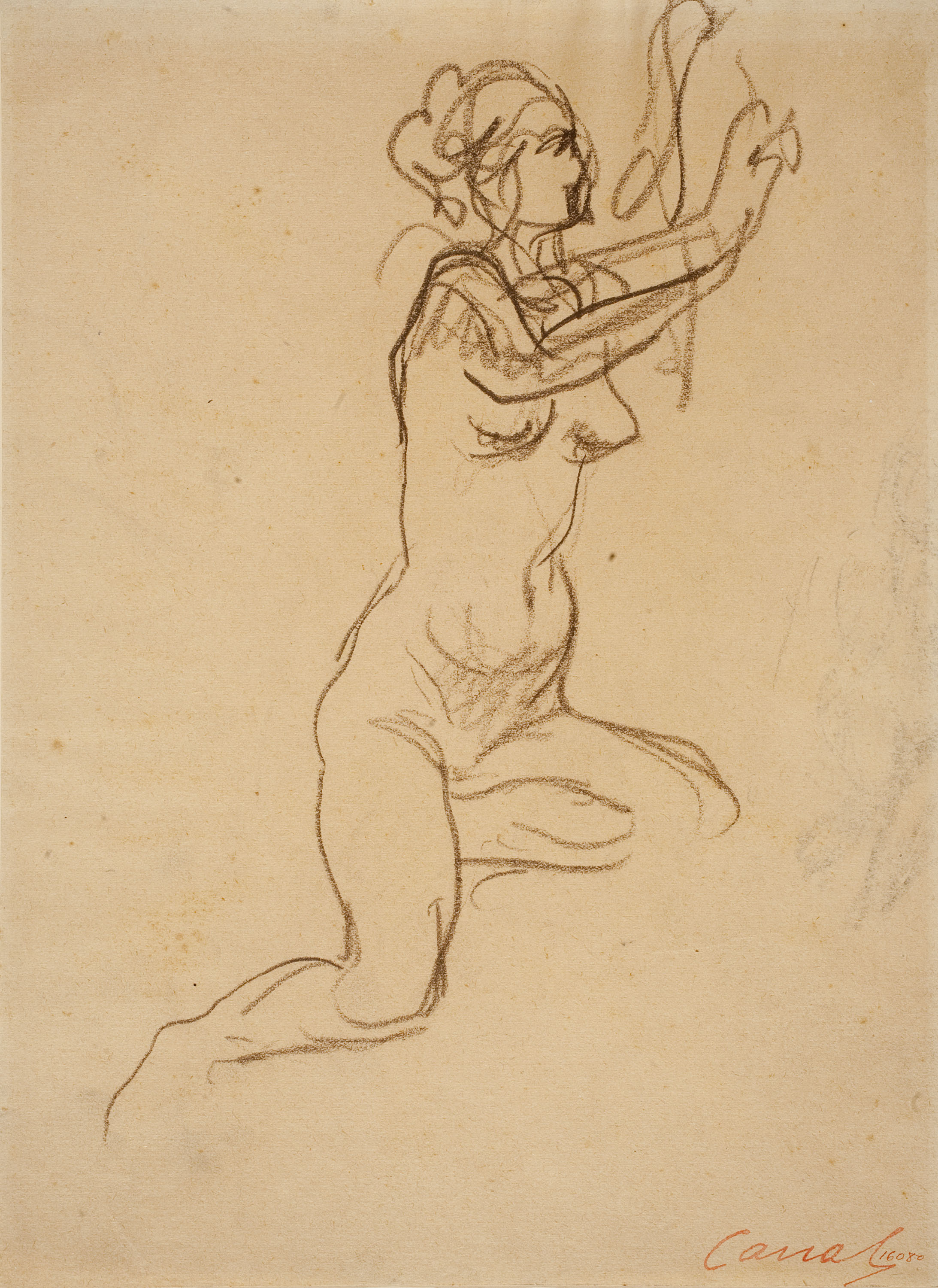 image for: Ricard Canals - Apunt de nu femení - Cap a 1900-1920