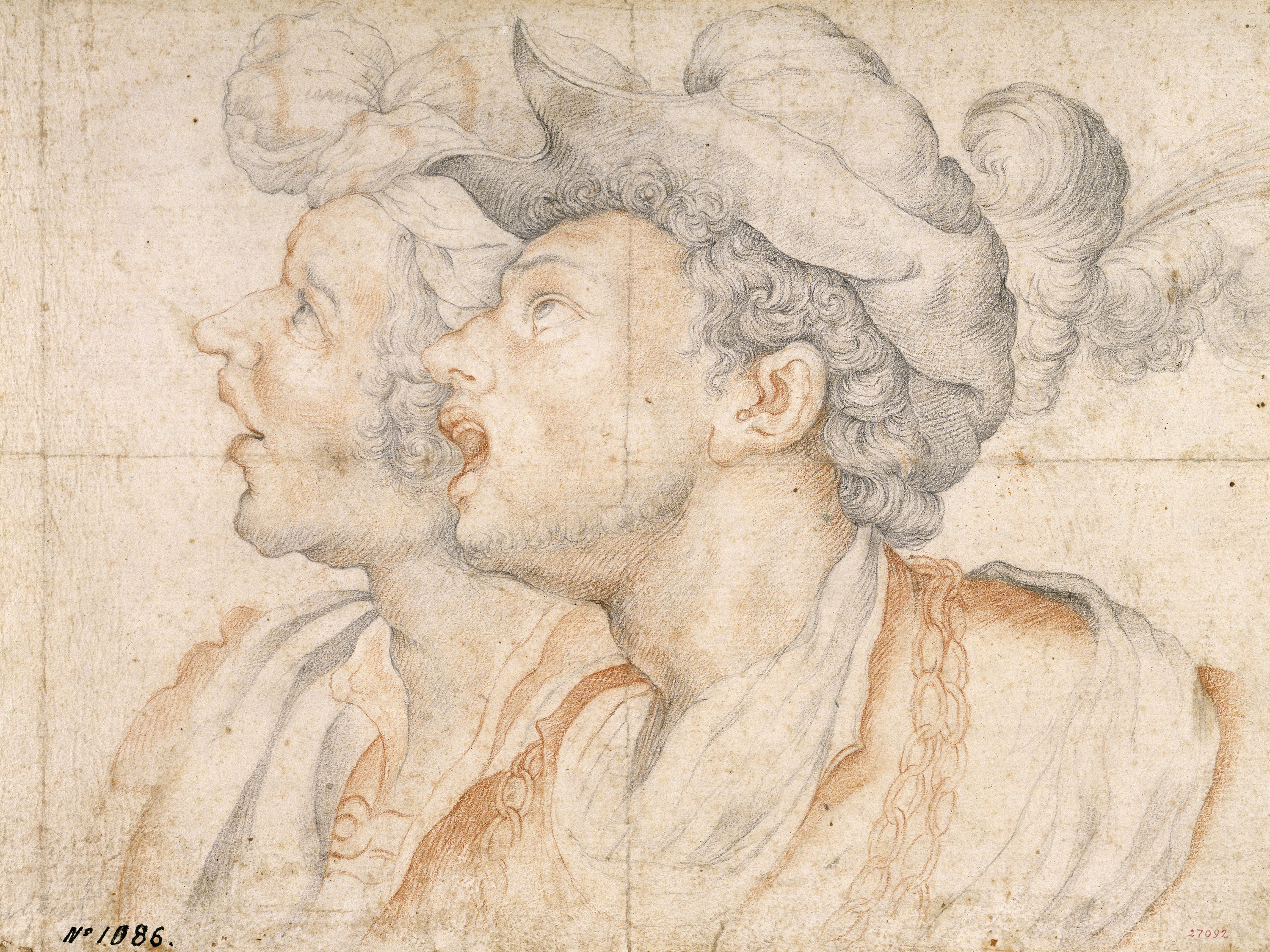 image for: Camilo Procaccini - Dos caps de joves - Entre 1587-1595