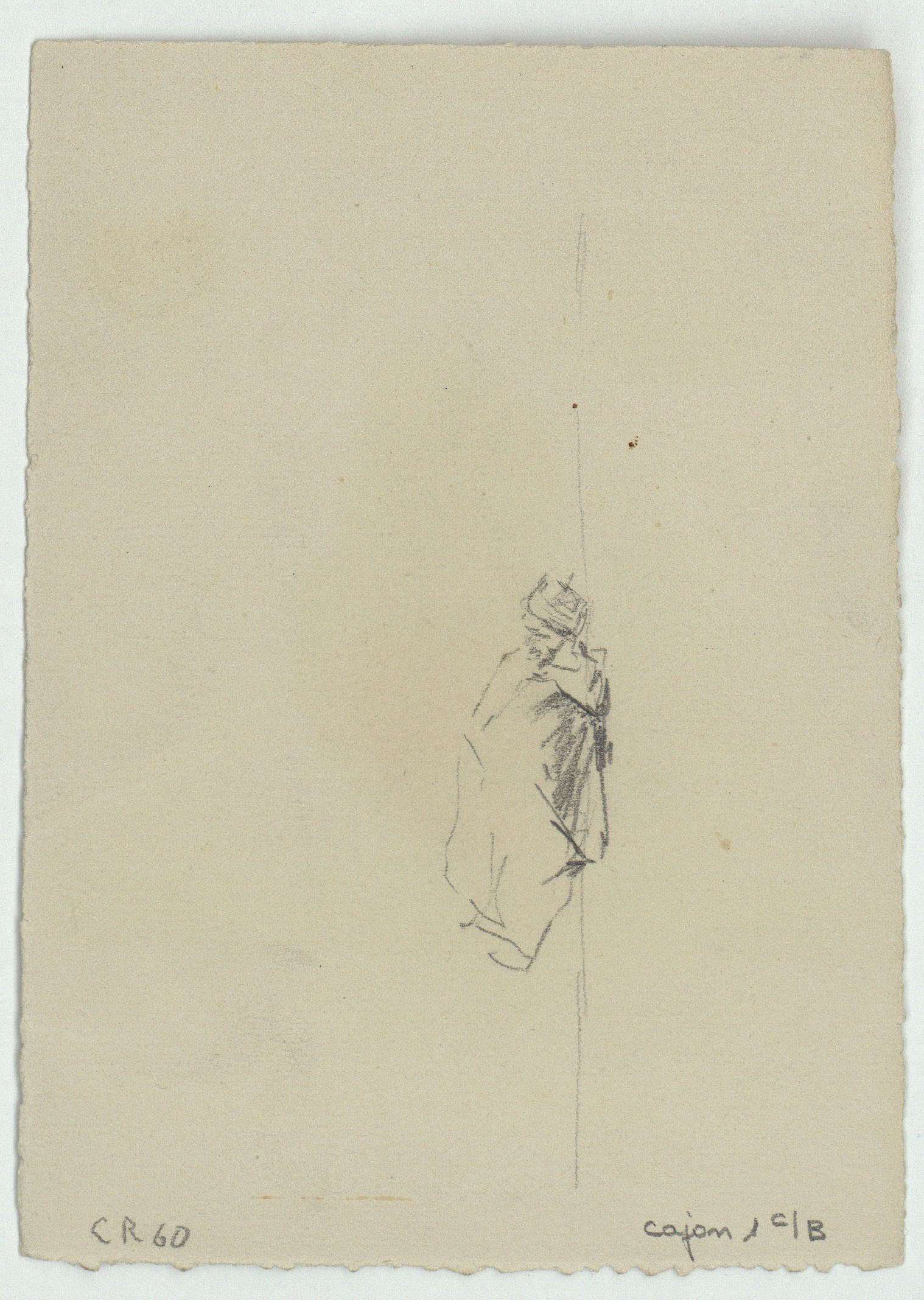 image for: Marià Fortuny - Apunt d&#039;un cap de marroquí i croquis inconcrets (anvers) / Marroquí (revers) - Cap a 1860-1862 [1]