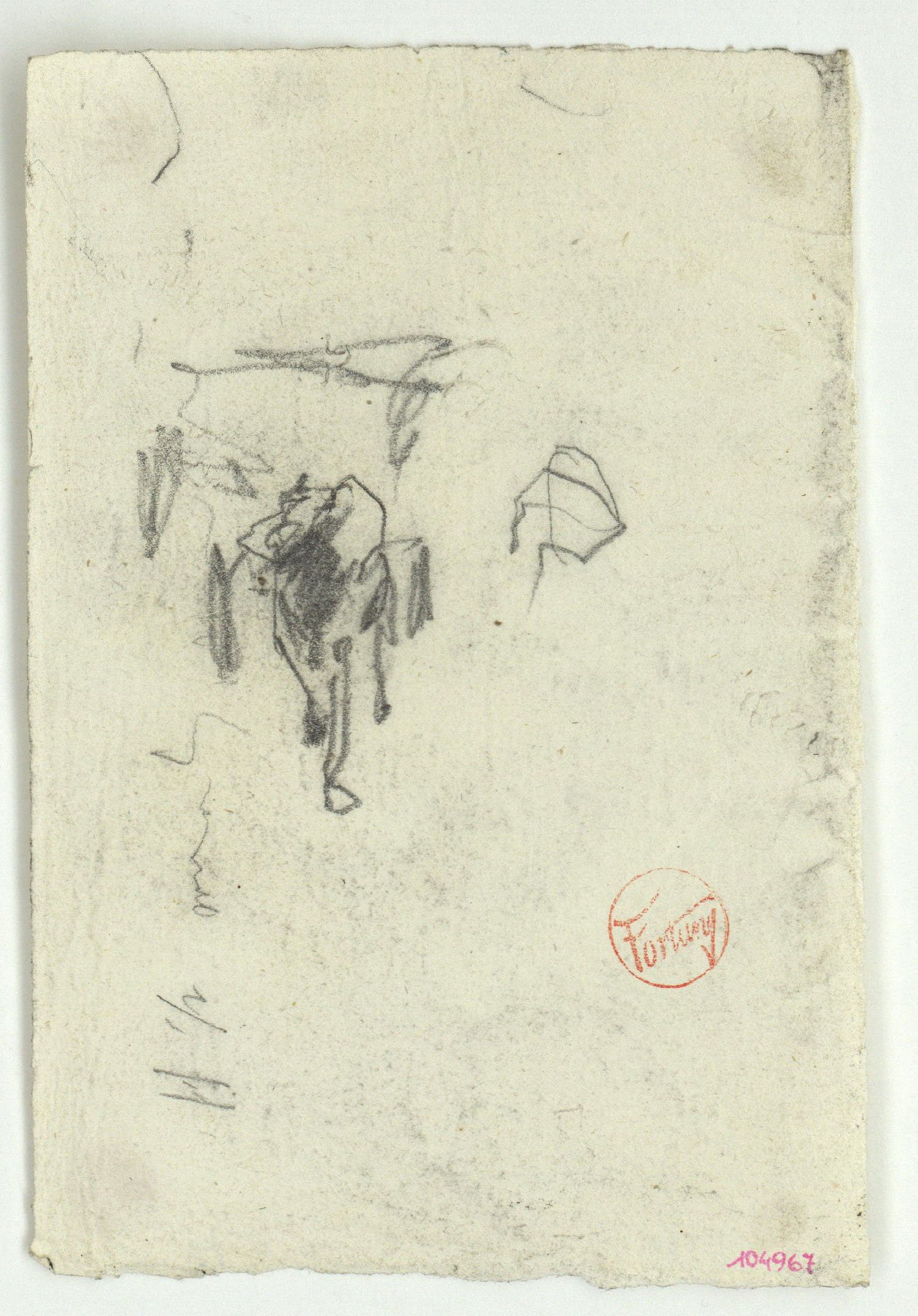 image for: Marià Fortuny - Esbós de figura - Cap a 1874