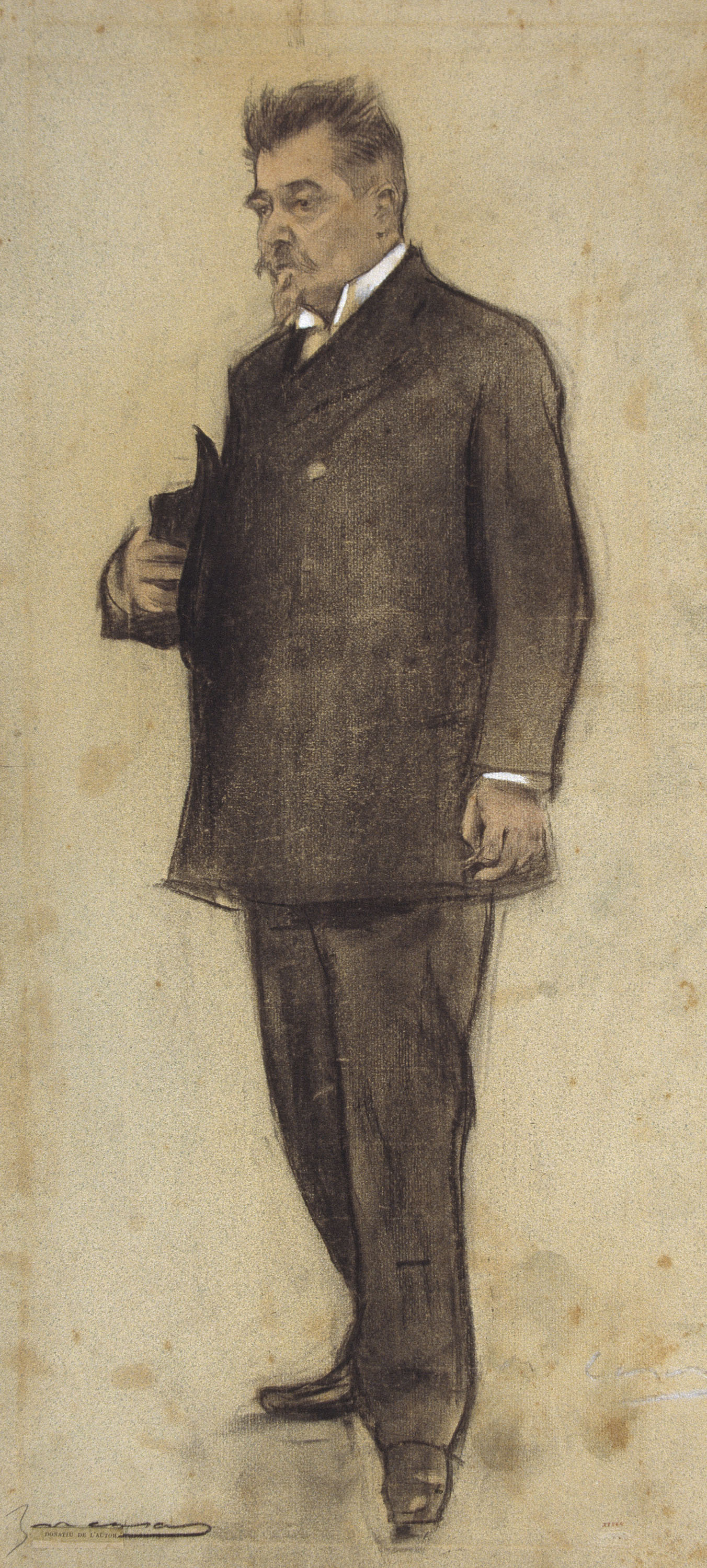 image for: Ramon Casas - Retrat d&#039;Emili Vilanova - Cap a 1897-1899
