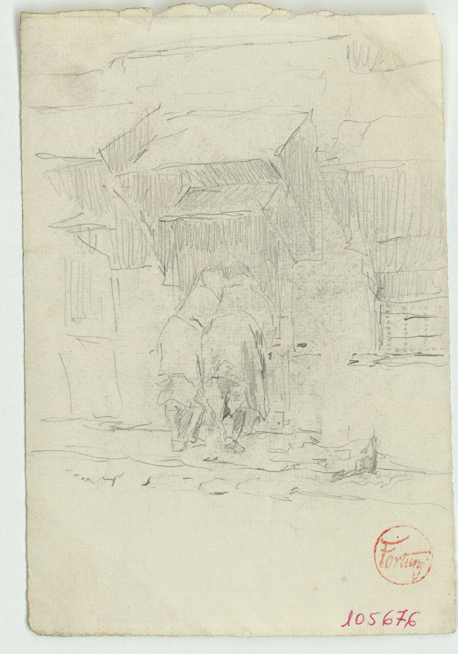 image for: Marià Fortuny - Figures femenines d&#039;esquena - Cap a 1870-1872