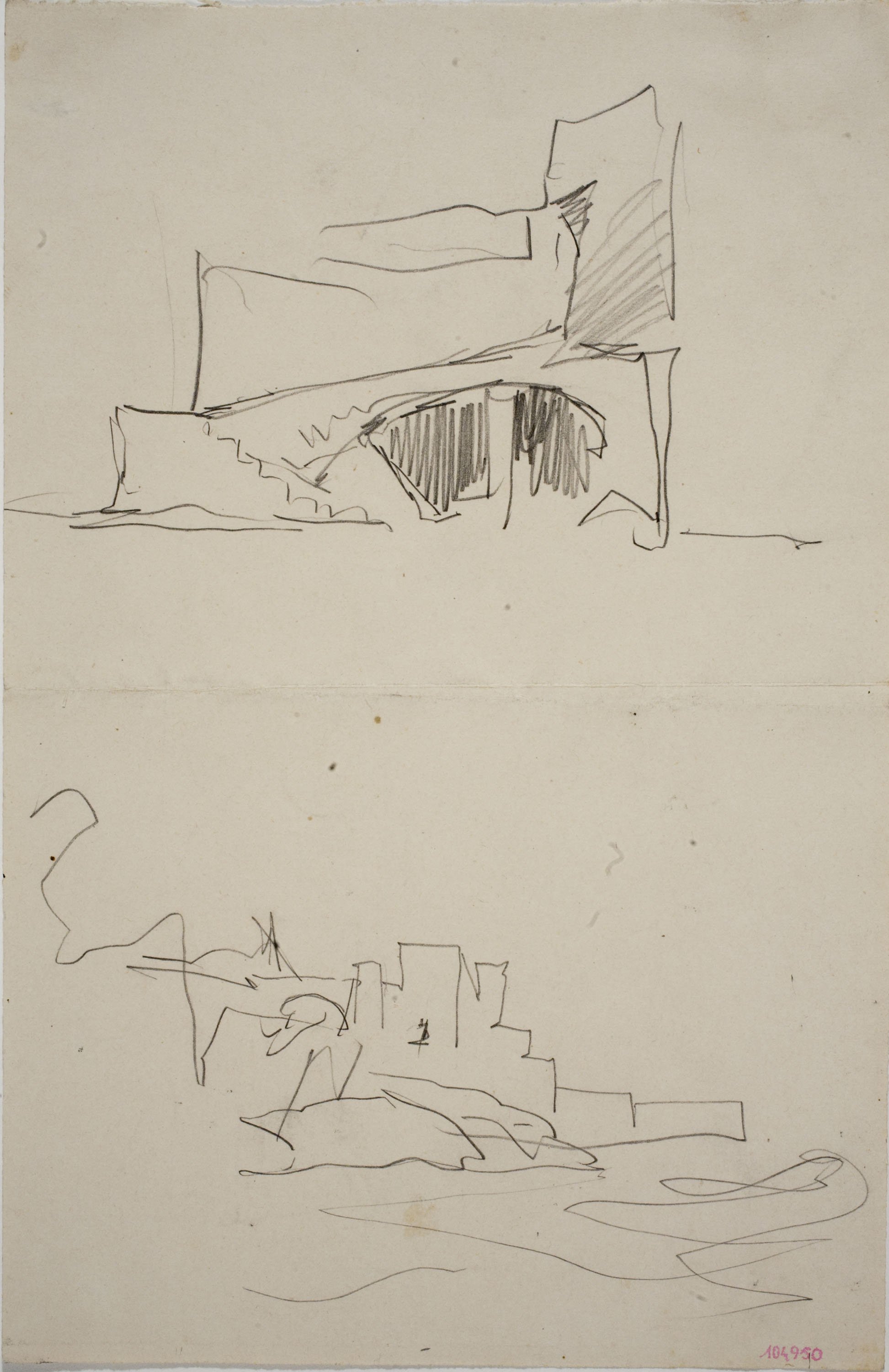 image for: Marià Fortuny - Esbós d&#039;edificis en ruïnes vora el mar - Cap a 1874