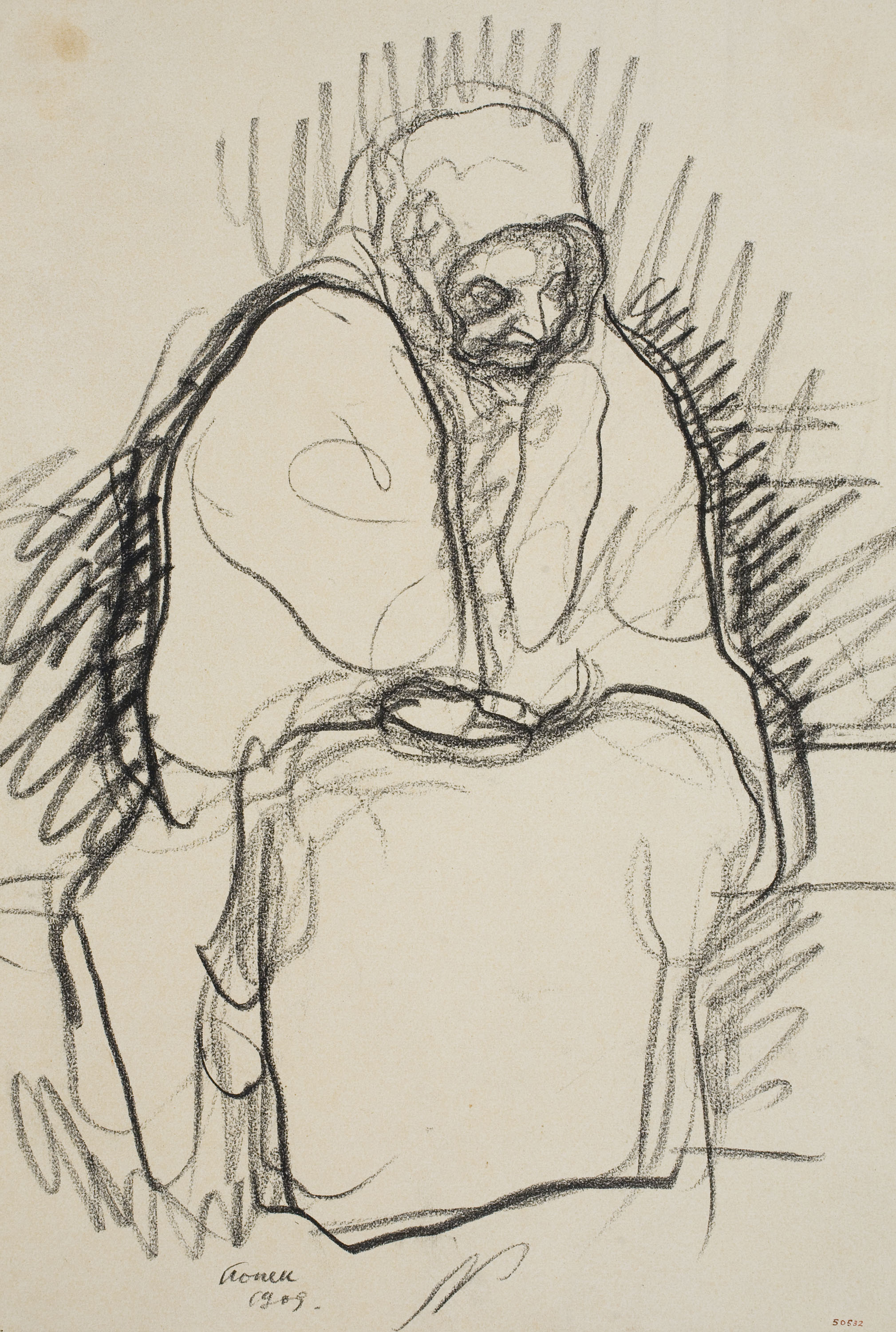 image for: Isidre Nonell - Dona asseguda - 1909