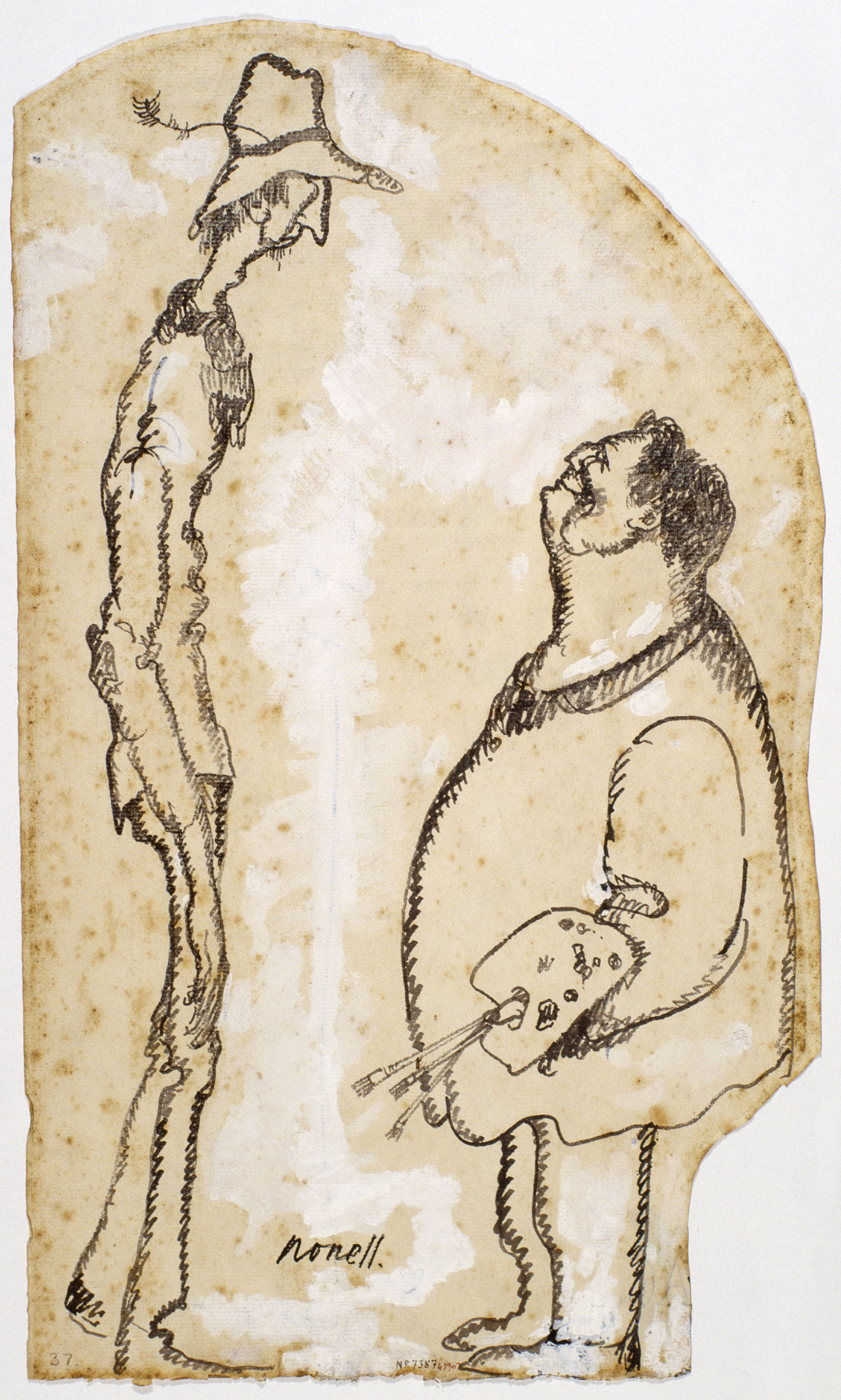 image for: Isidre Nonell - En Nonell i en Pere Romeu - Cap a 1909