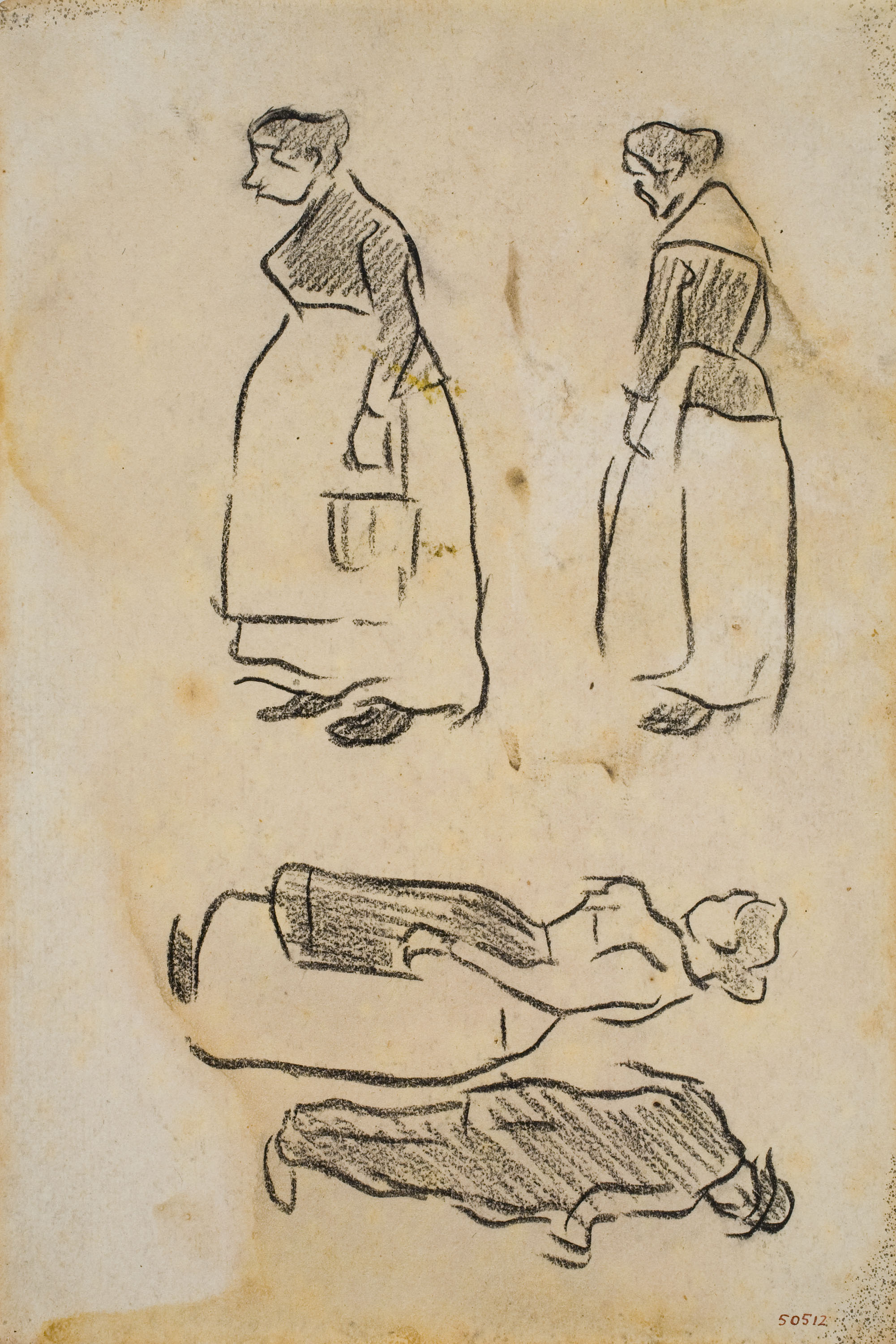 image for: Isidre Nonell - Apunt de figures - Cap a 1894