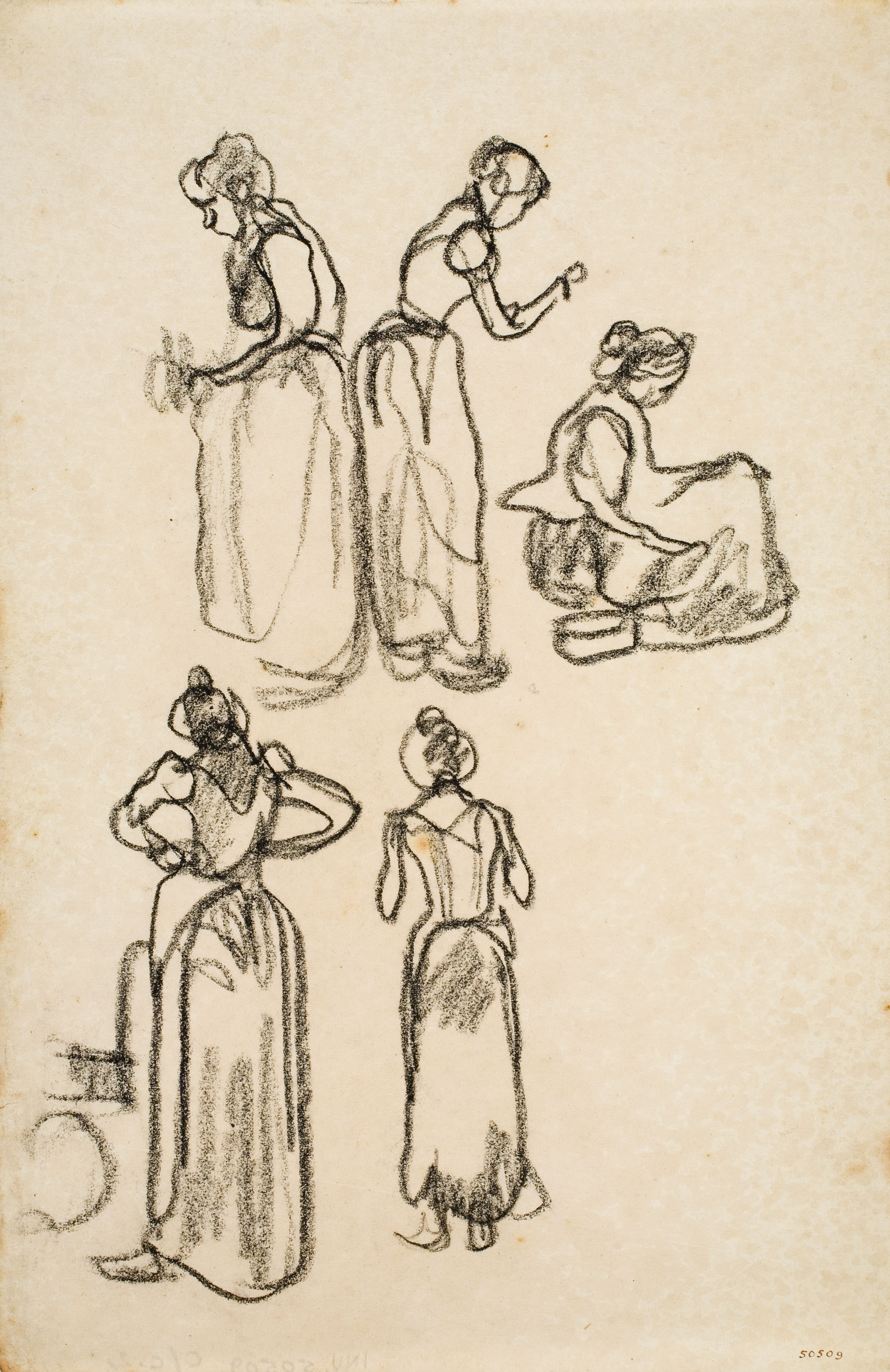 image for: Isidre Nonell - Apunt de figures - Cap a 1911