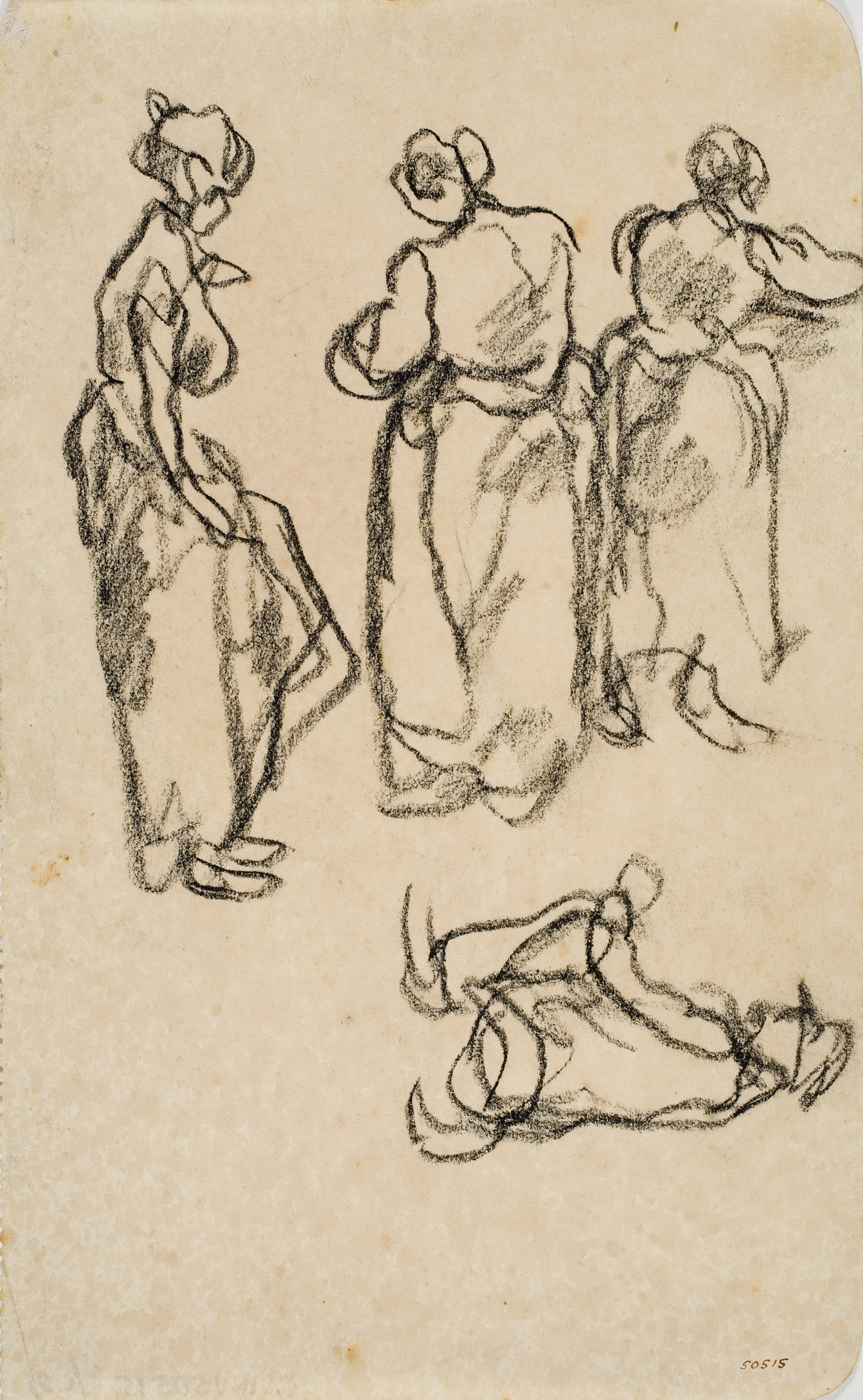 image for: Isidre Nonell - Apunt de figures - Cap a 1911