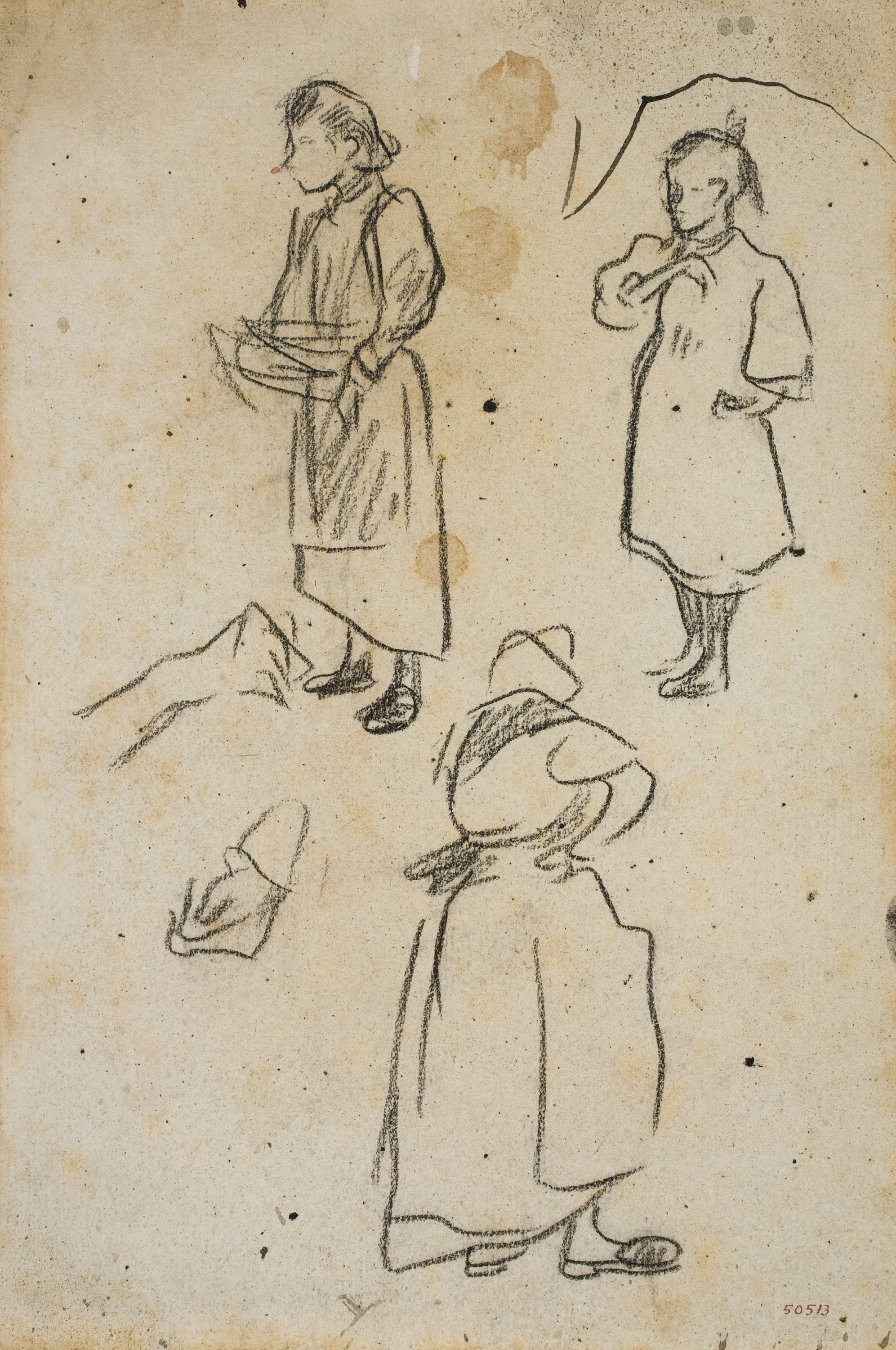 image for: Isidre Nonell - Apunt de figures - Cap a 1894