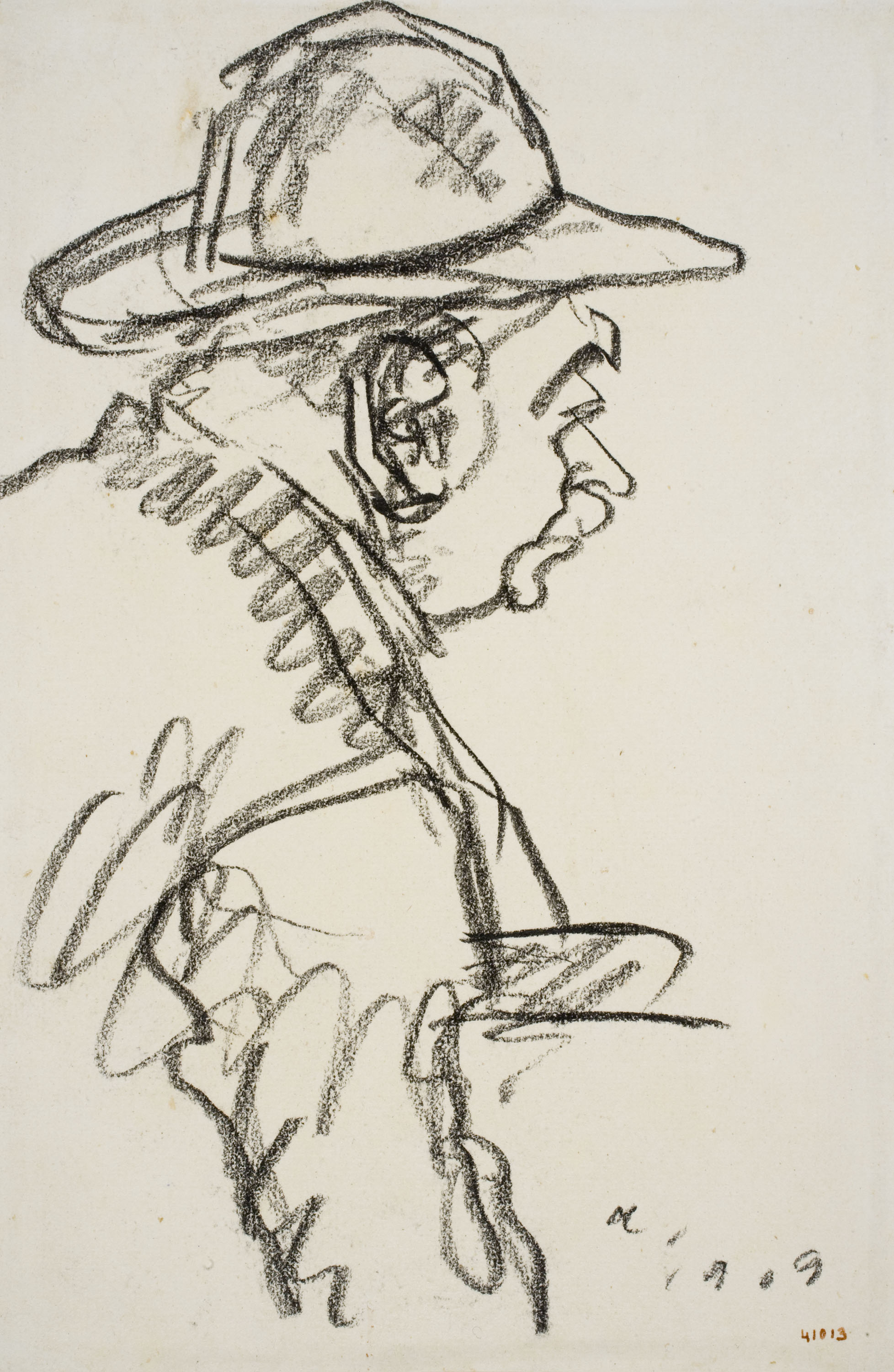 image for: Isidre Nonell - Home amb barret - 1909