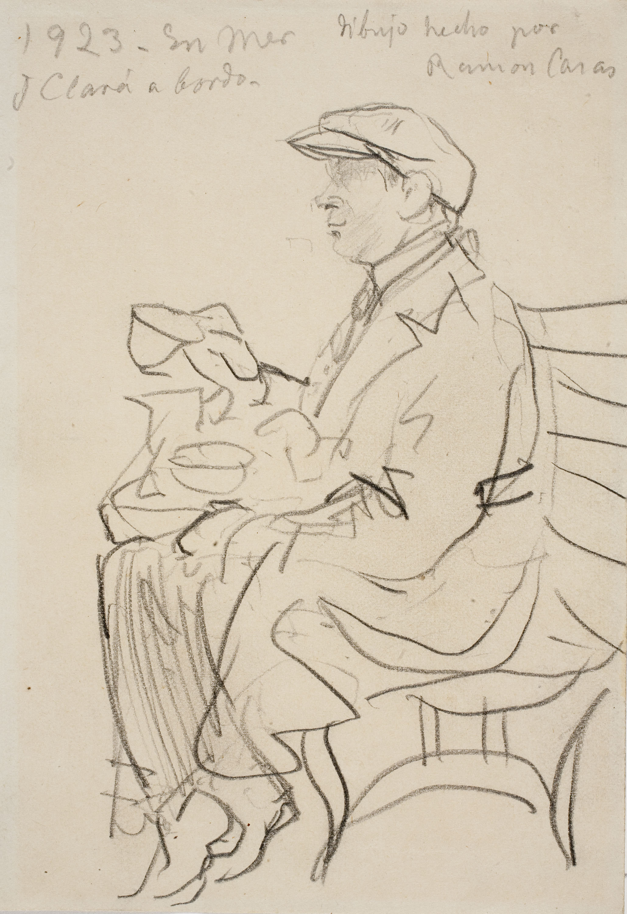 image for: Ramon Casas - Sur mer. J Clará a bordo - 1923