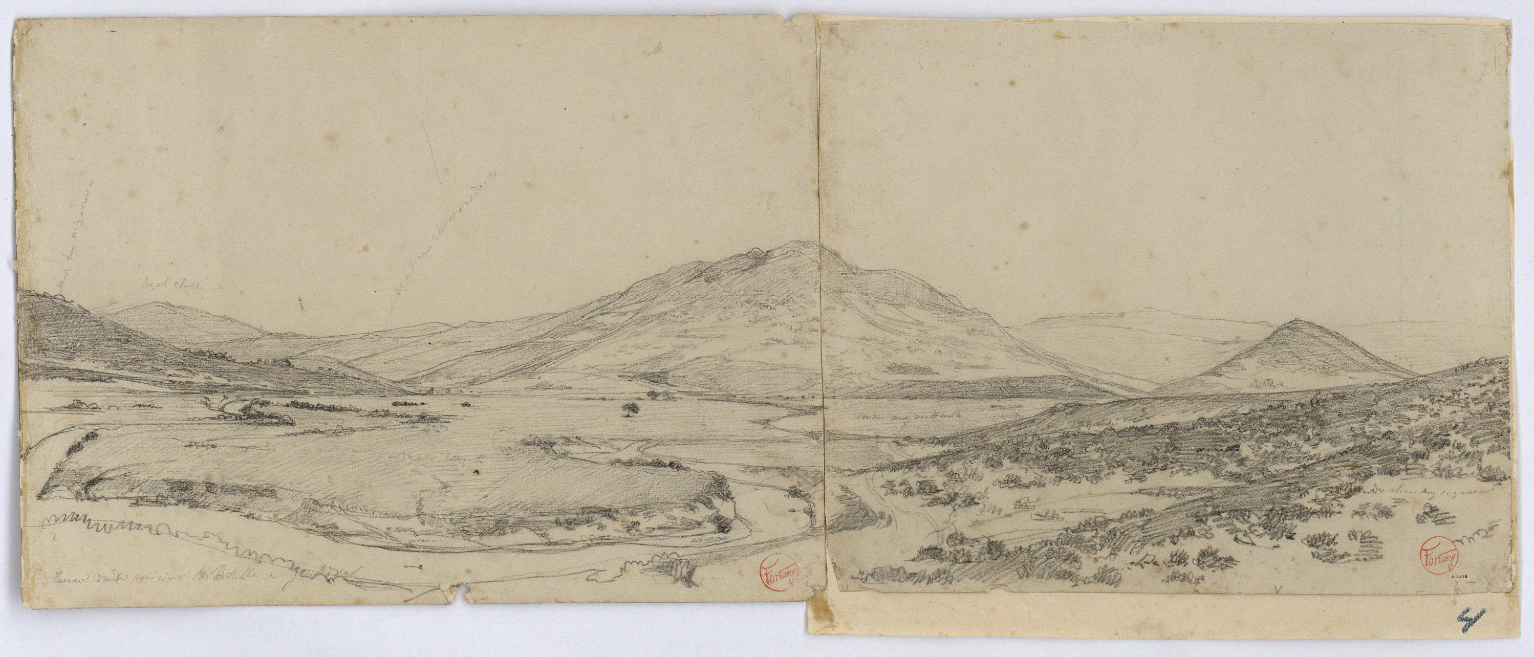 image for: Marià Fortuny - Terreno donde principió la batalla de [?]. Estudi per al quadre «La batalla de Tetuan» - 1860