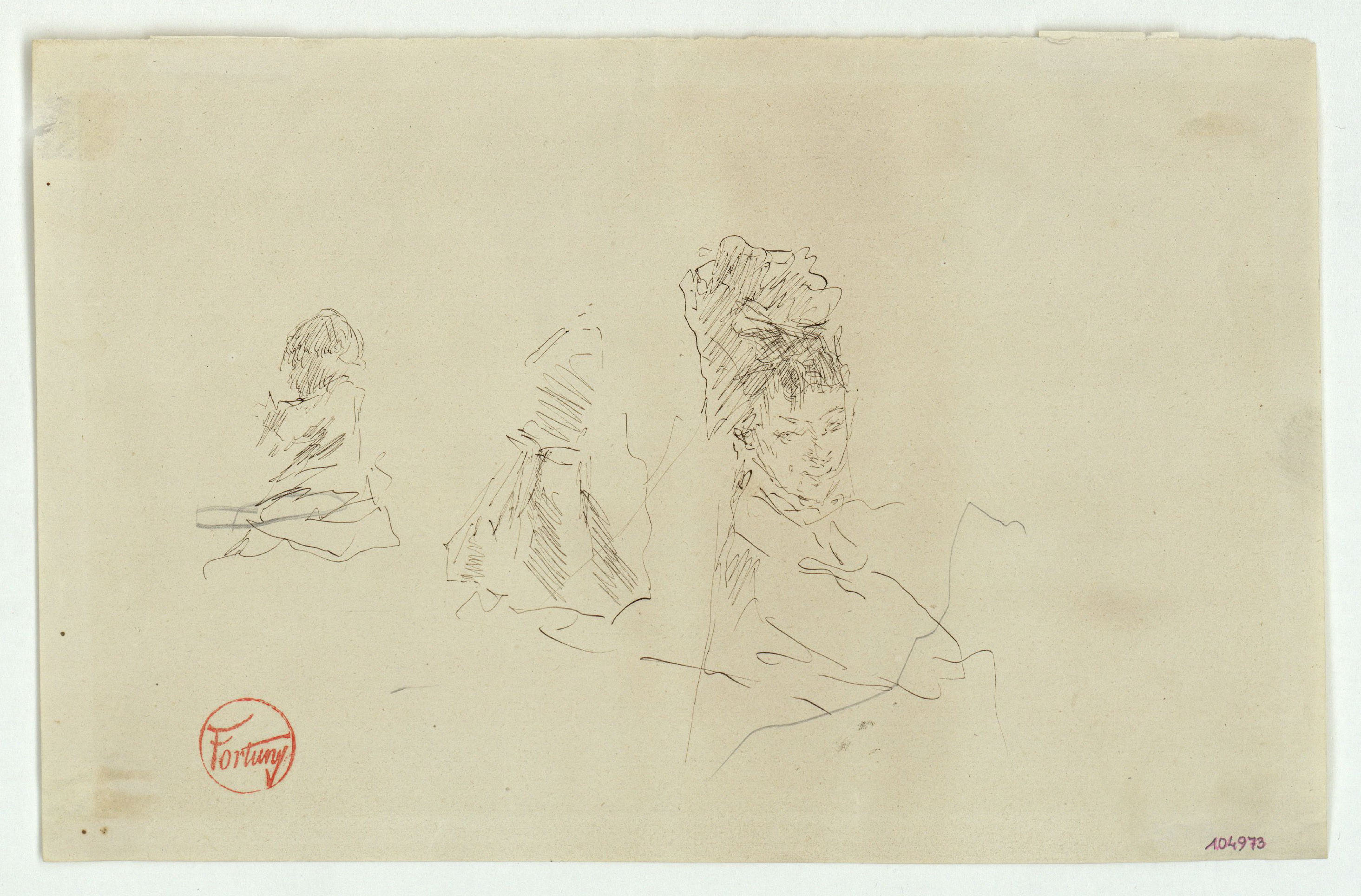 image for: Marià Fortuny - Estudi de bust femení - Cap a 1870-1874