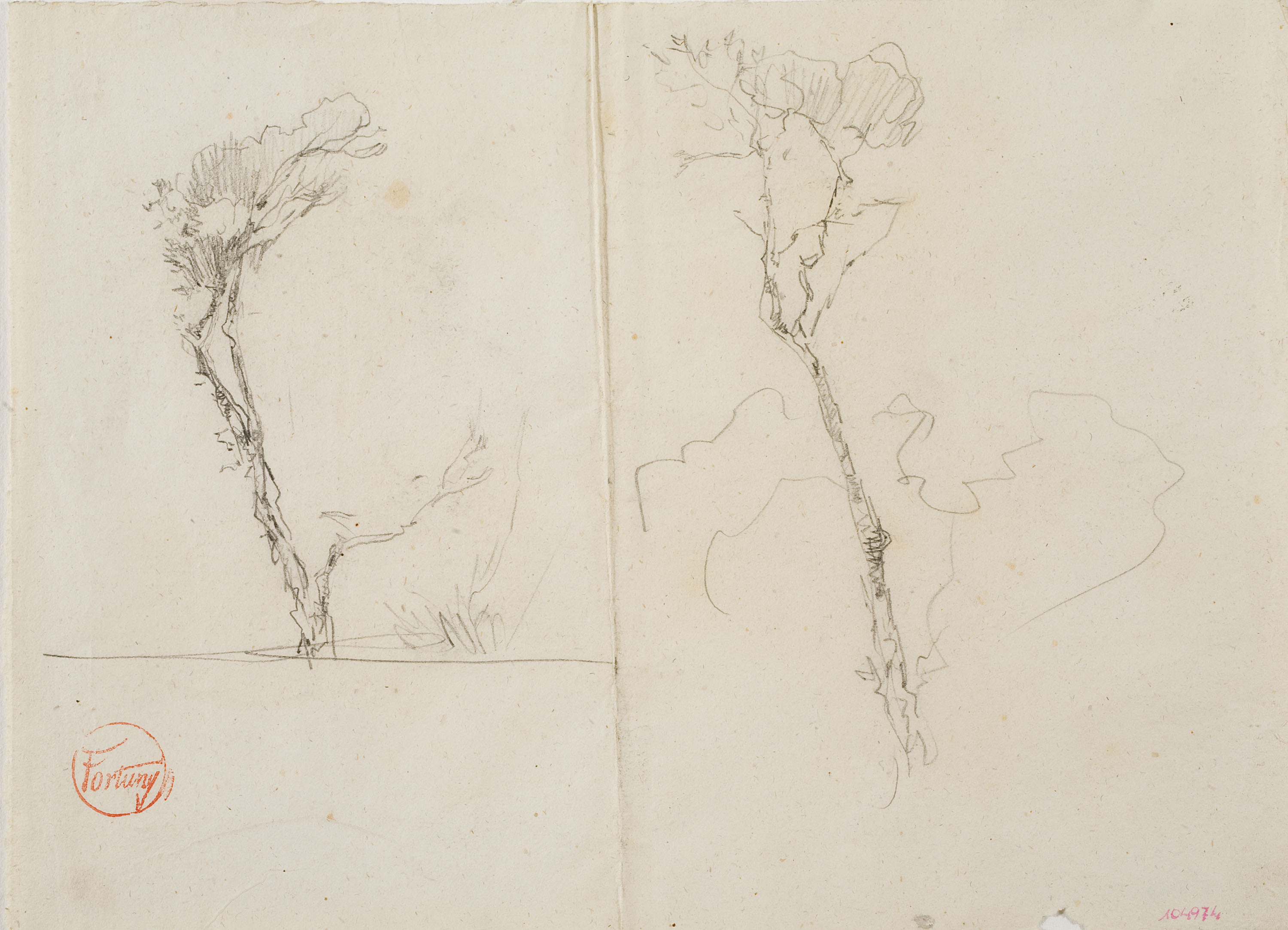 image for: Marià Fortuny - Estudi per al quadre «Platja de Portici» - Cap a 1874