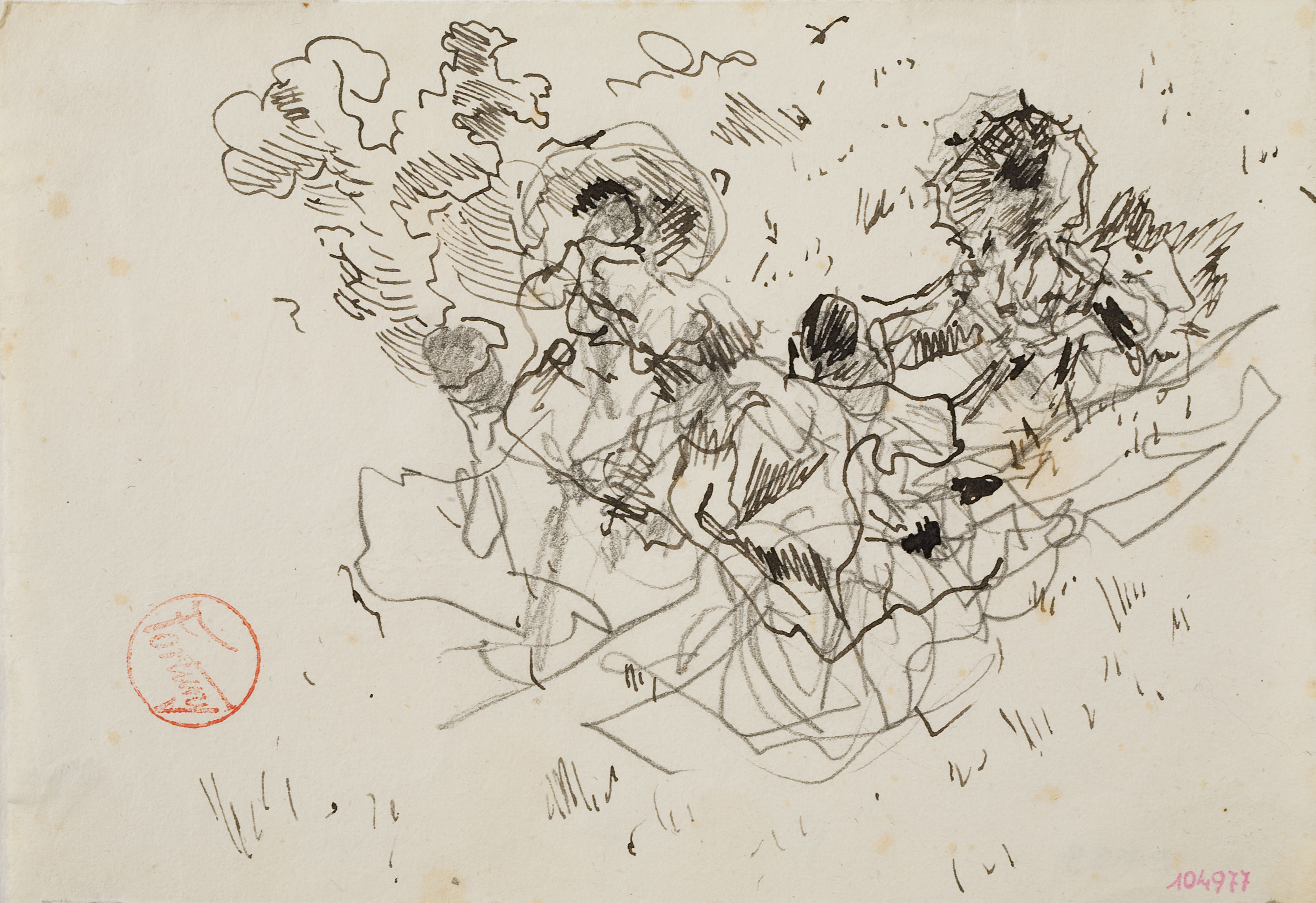 image for: Marià Fortuny - Estudi per al quadre «Platja de Portici» - Cap a 1874