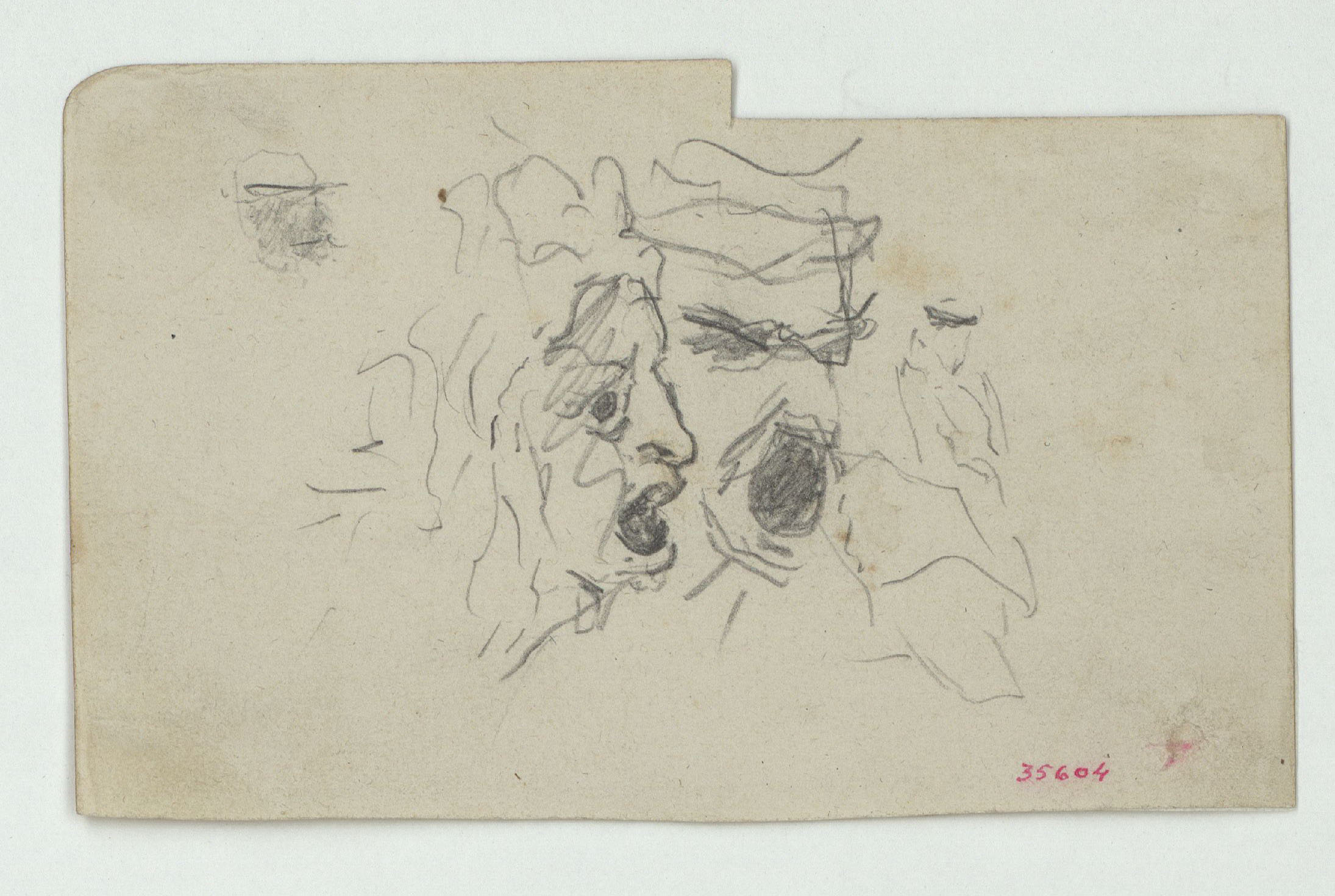 image for: Marià Fortuny - Esbossos de màscares - Cap a 1863-1866