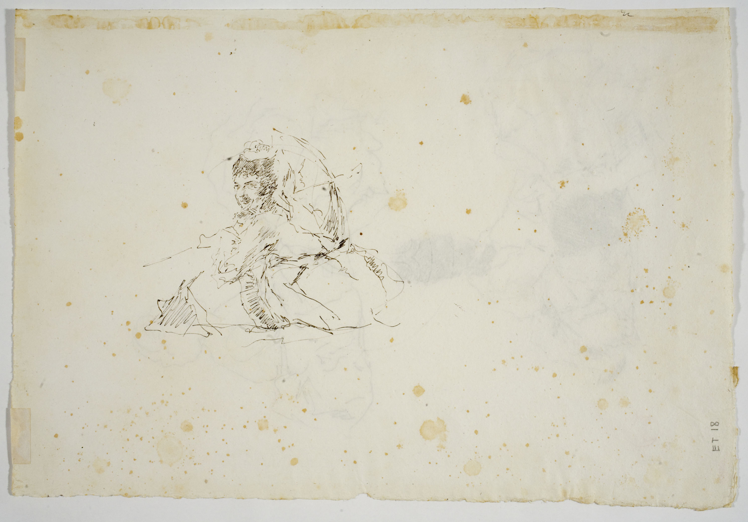 image for: Marià Fortuny - Estudi per al quadre «Platja de Portici» (anvers) / Estudi per al quadre «Platja de Portici» (revers) - Cap a 1874 [1]