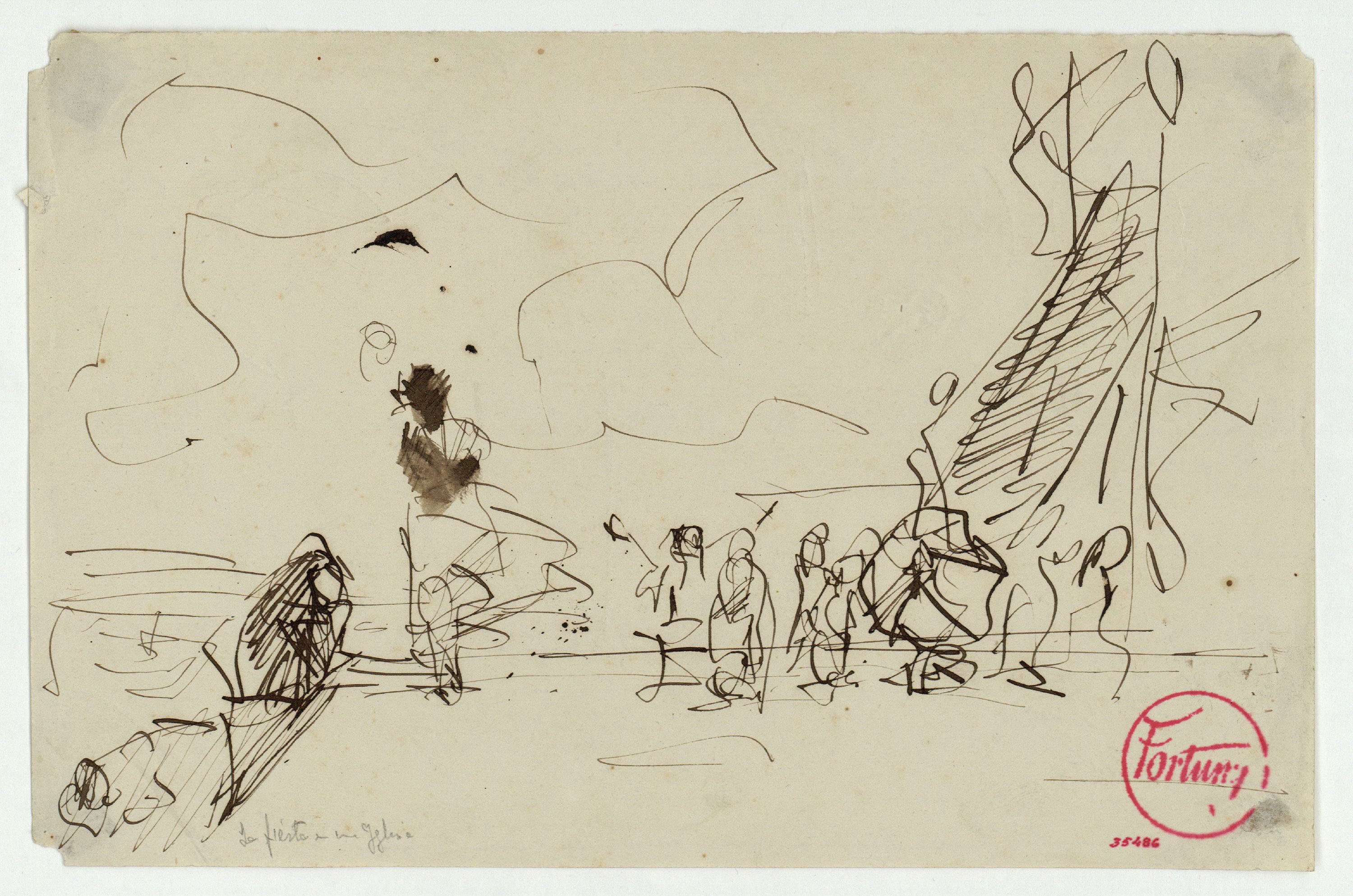 image for: Marià Fortuny - Croquis de composició - Cap a 1870-1874