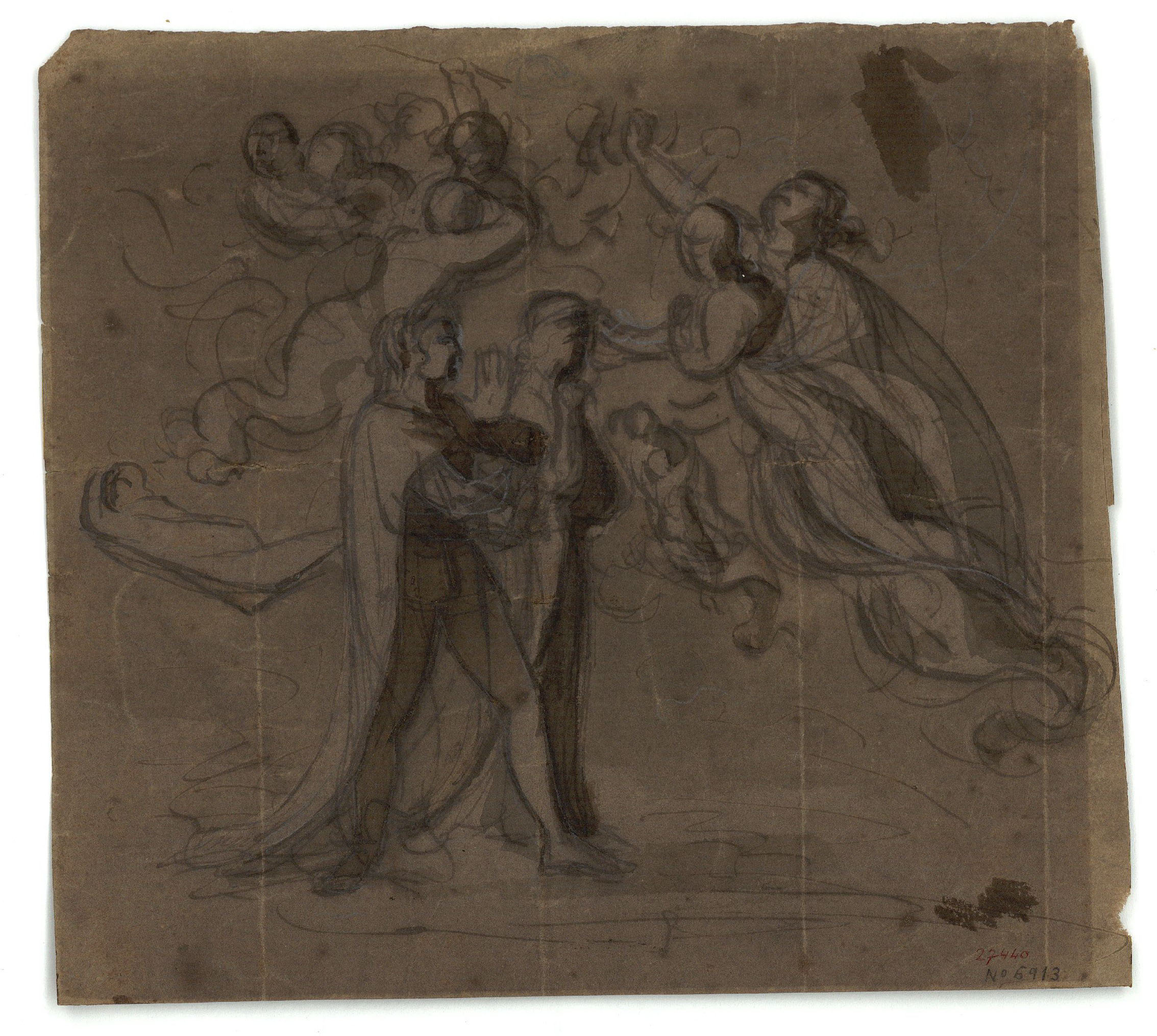 image for: Marià Fortuny - Dant i Virgili davant de Beatriu - Cap a 1856-1858