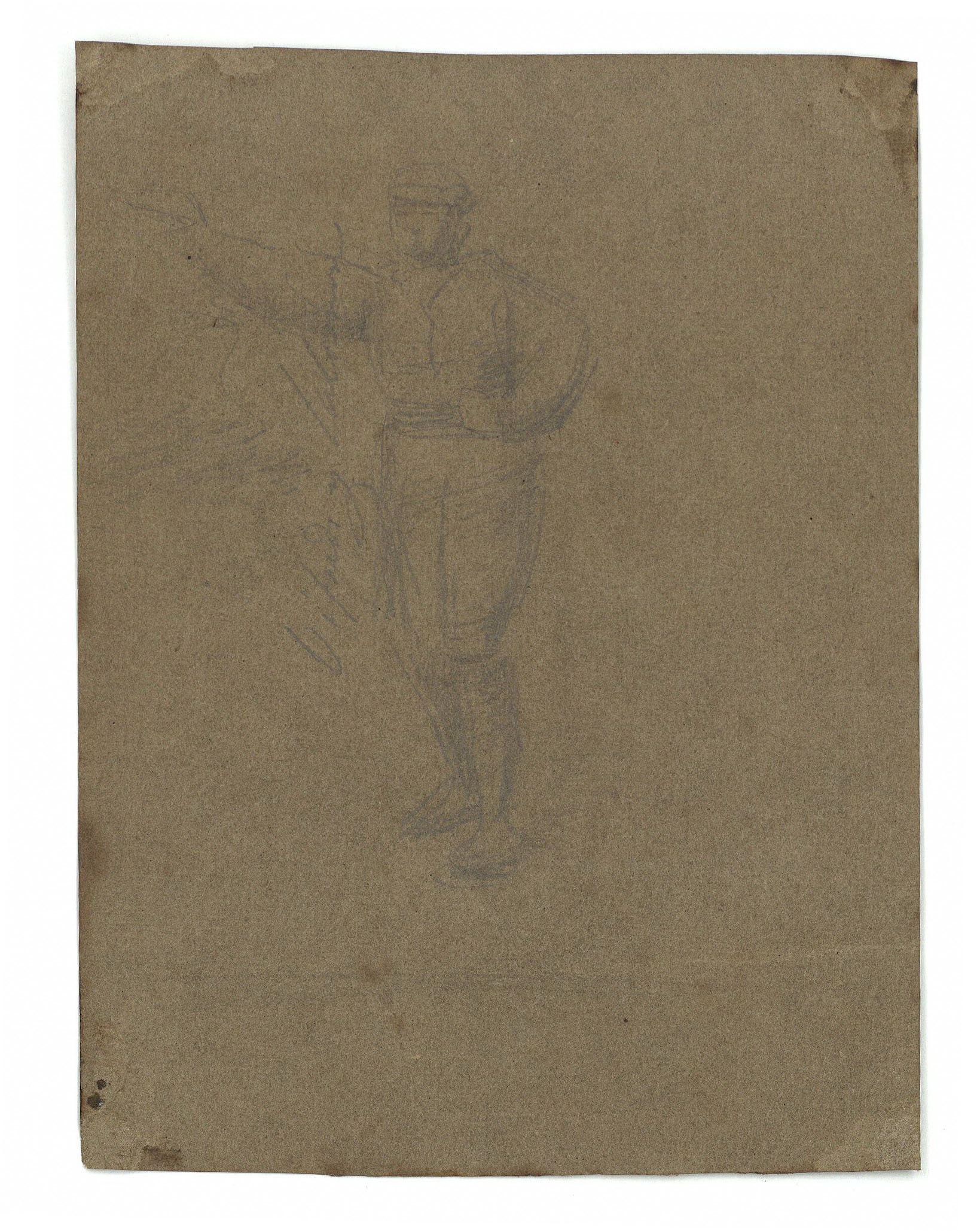 image for: Marià Fortuny - Vifredo y Salomón (anvers) / Figura masculina (revers) - Cap a 1856-1858 [1]