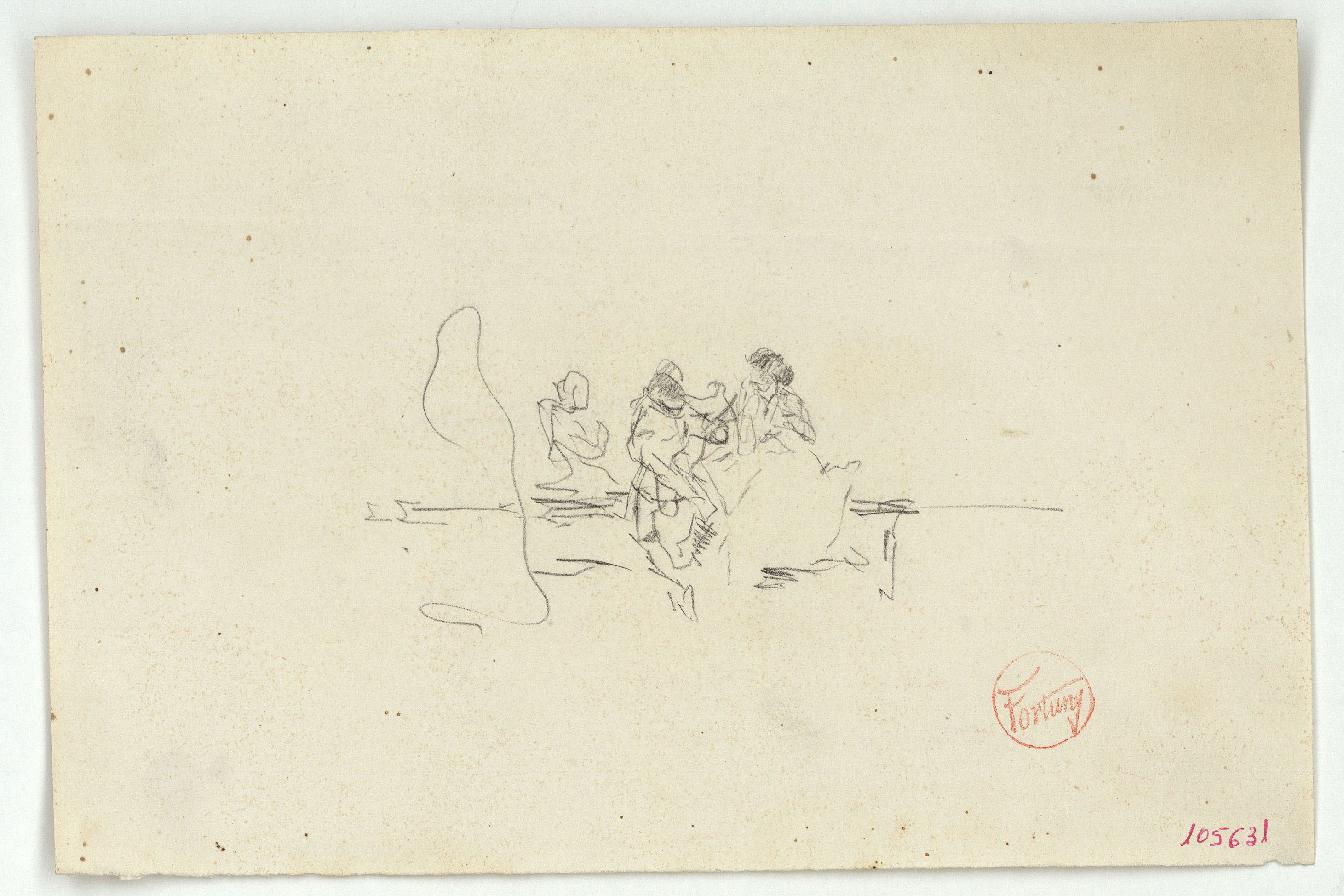 image for: Marià Fortuny - Croquis de figures - Cap a 1867-1872