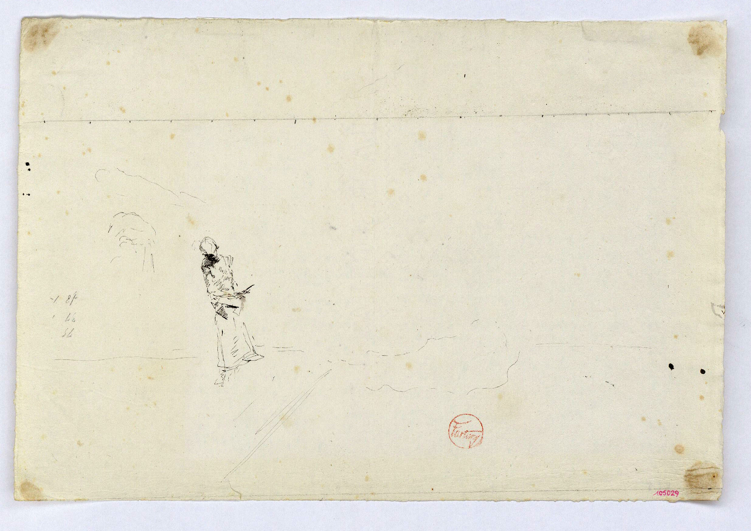 image for: Marià Fortuny - Estudi per al quadre «L&#039;escorxador de Portici» - Cap a 1874