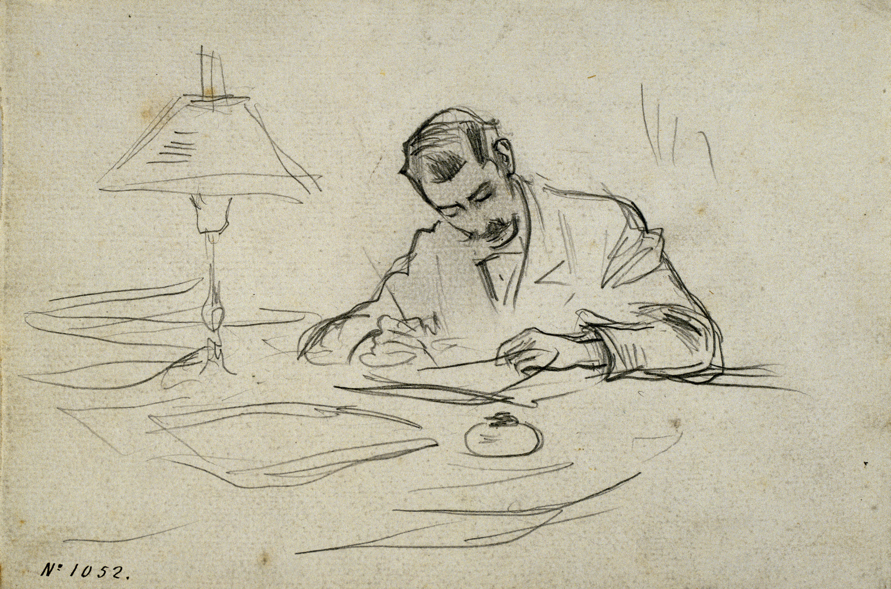 image for: Ramon Casas - Miquel Utrillo escrivint - Cap a 1898