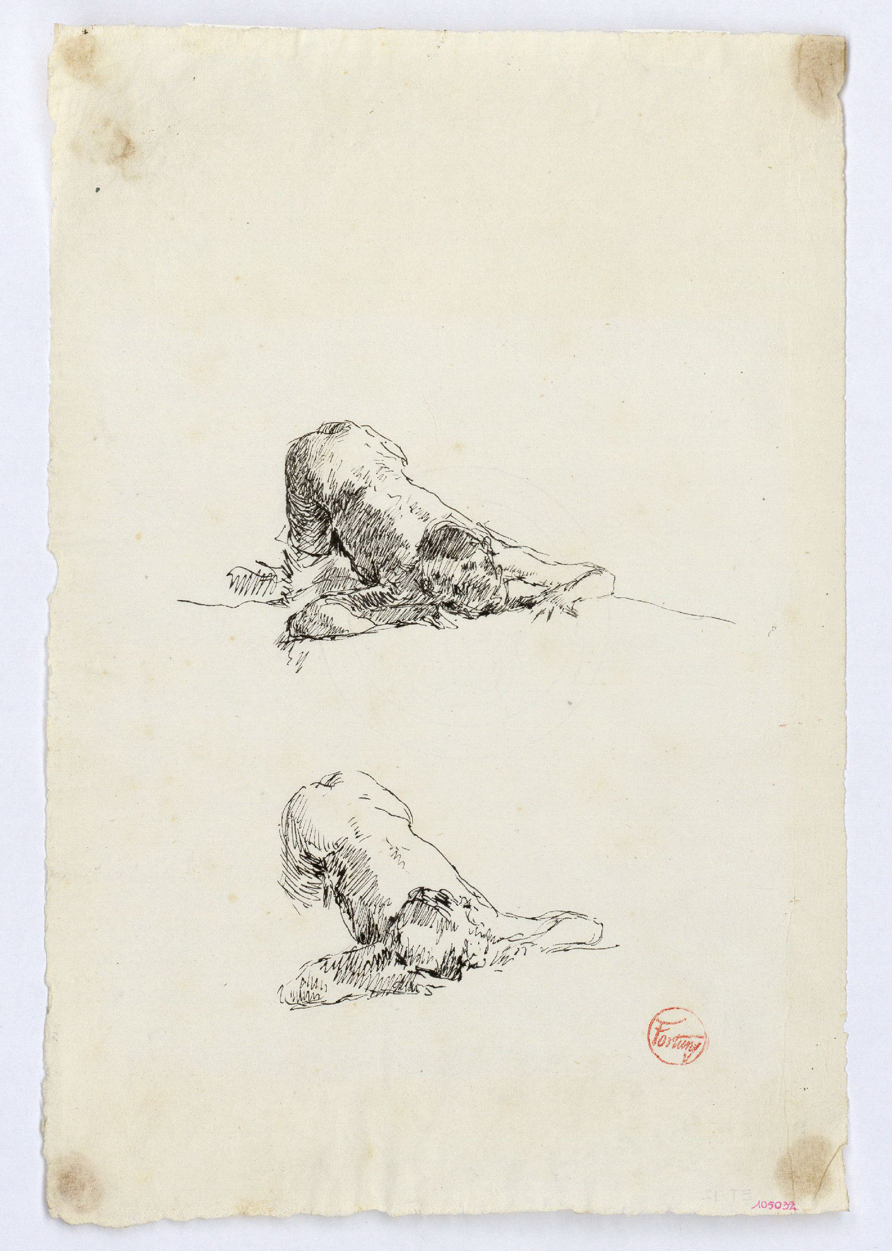 image for: Marià Fortuny - Estudi per al quadre «L&#039;escorxador de Portici» - Cap a 1874