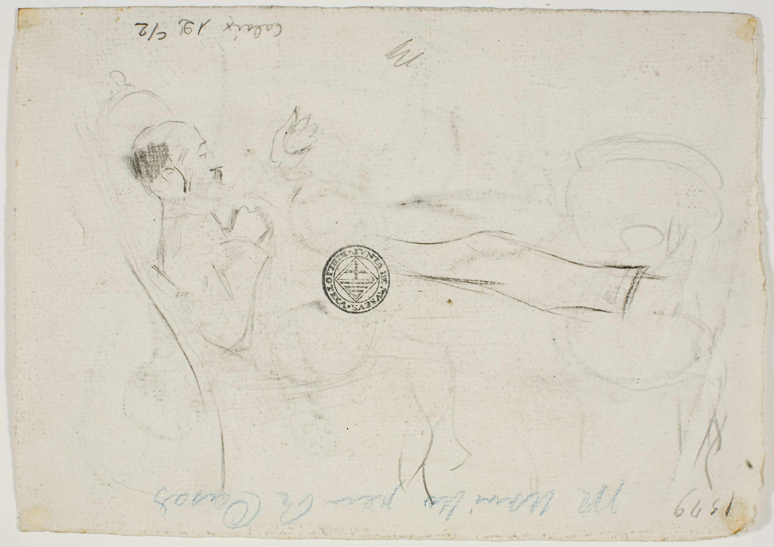 image for: Ramon Casas - Miquel Utrillo descansant (anvers) / Apunt de Miquel Utrillo descansant (revers) - Cap a 1898 [1]