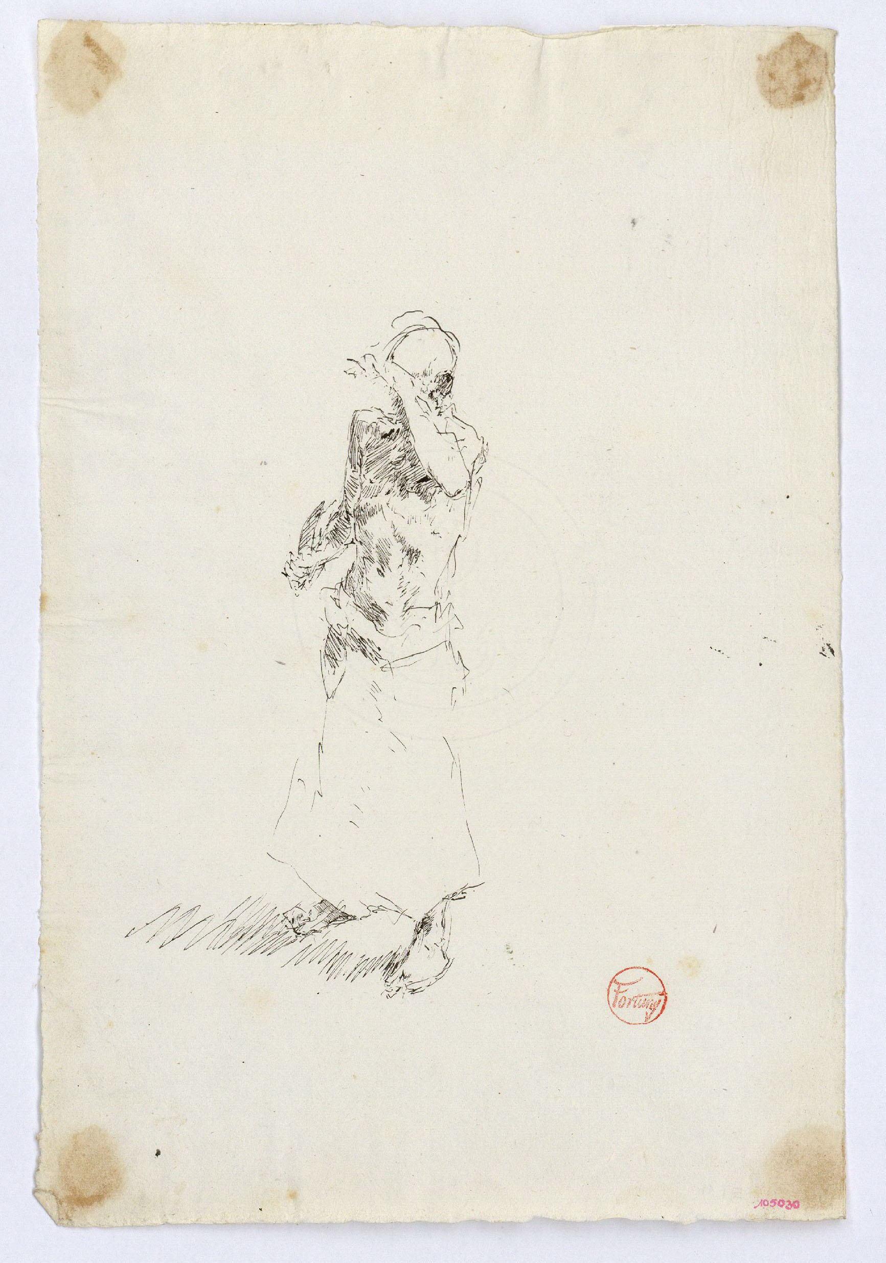image for: Marià Fortuny - Estudi per al quadre «L&#039;escorxador de Portici» - Cap a 1874