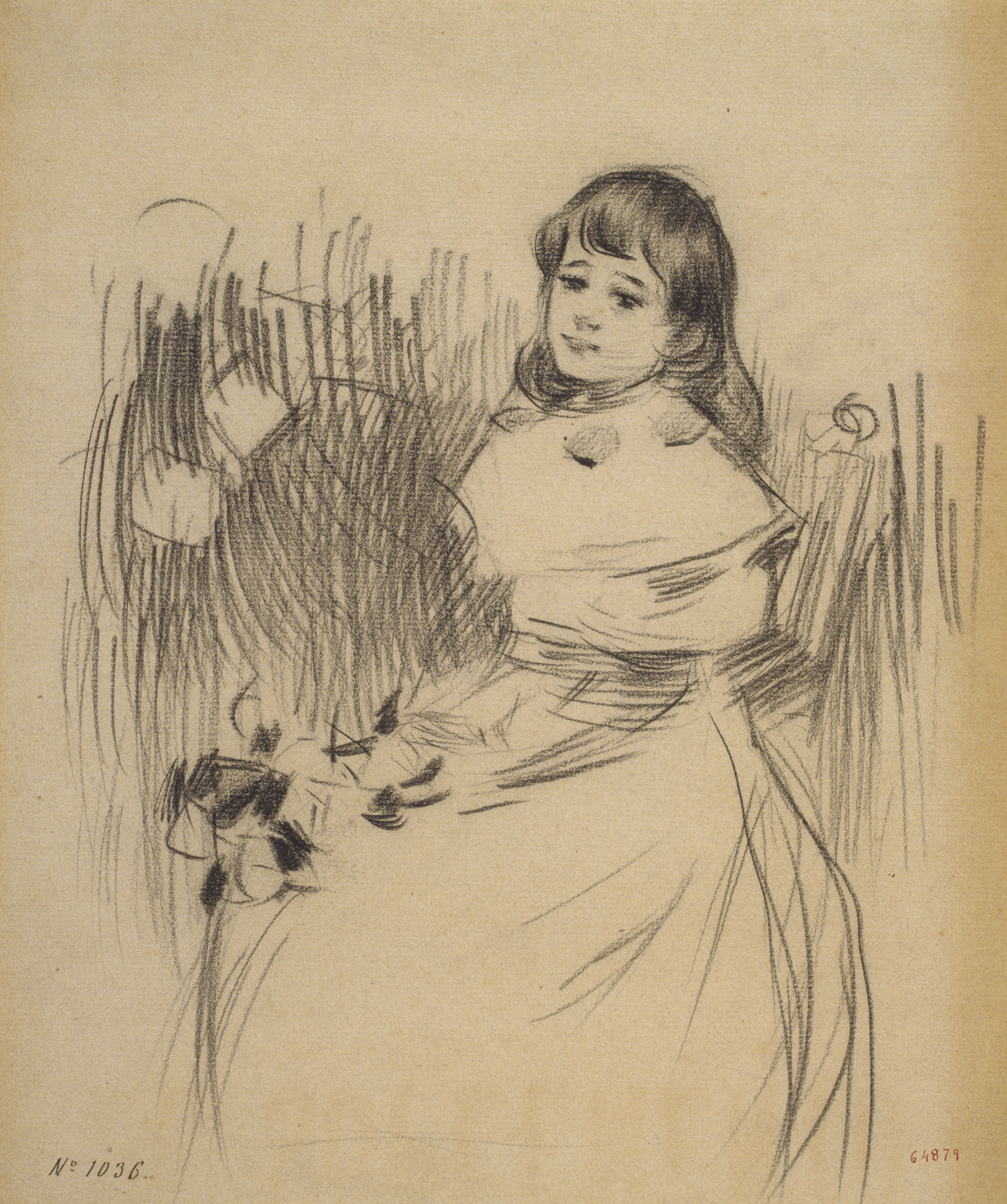 image for: Ramon Casas - Estudi per al quadre «Retrat de Maria Rusiñol Denís» - Cap a 1893