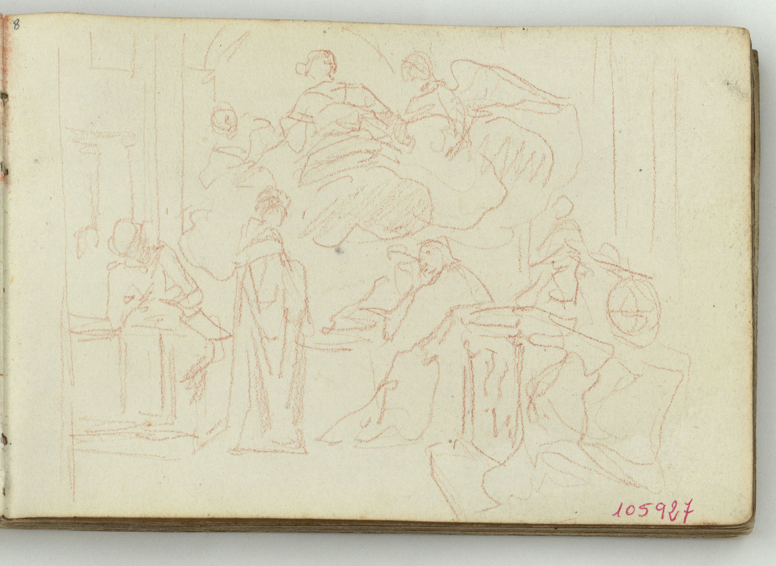 image for: Marià Fortuny - Escena de tema religiós (anvers) / Figura (revers) - Cap a 1863-1869