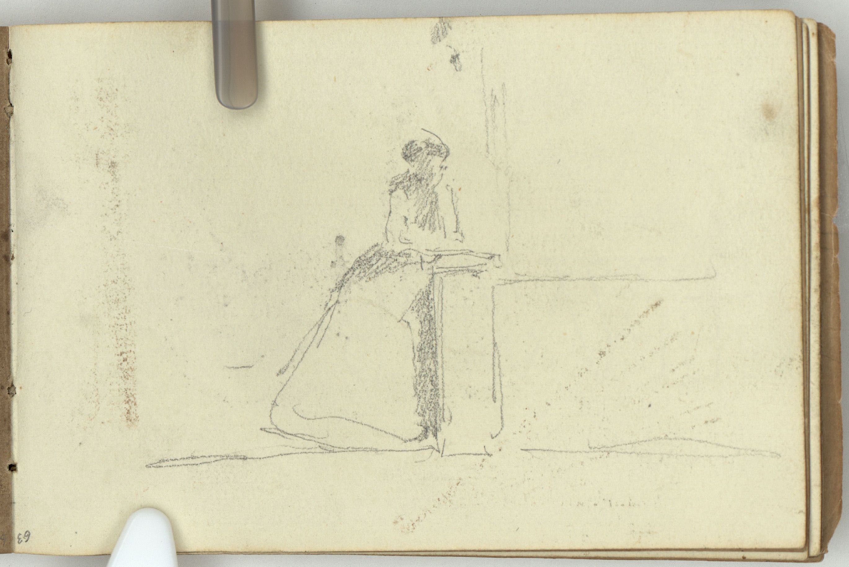 image for: Marià Fortuny - Cavall (anvers) / Figura femenina (revers) - Cap a 1866-1872 [1]