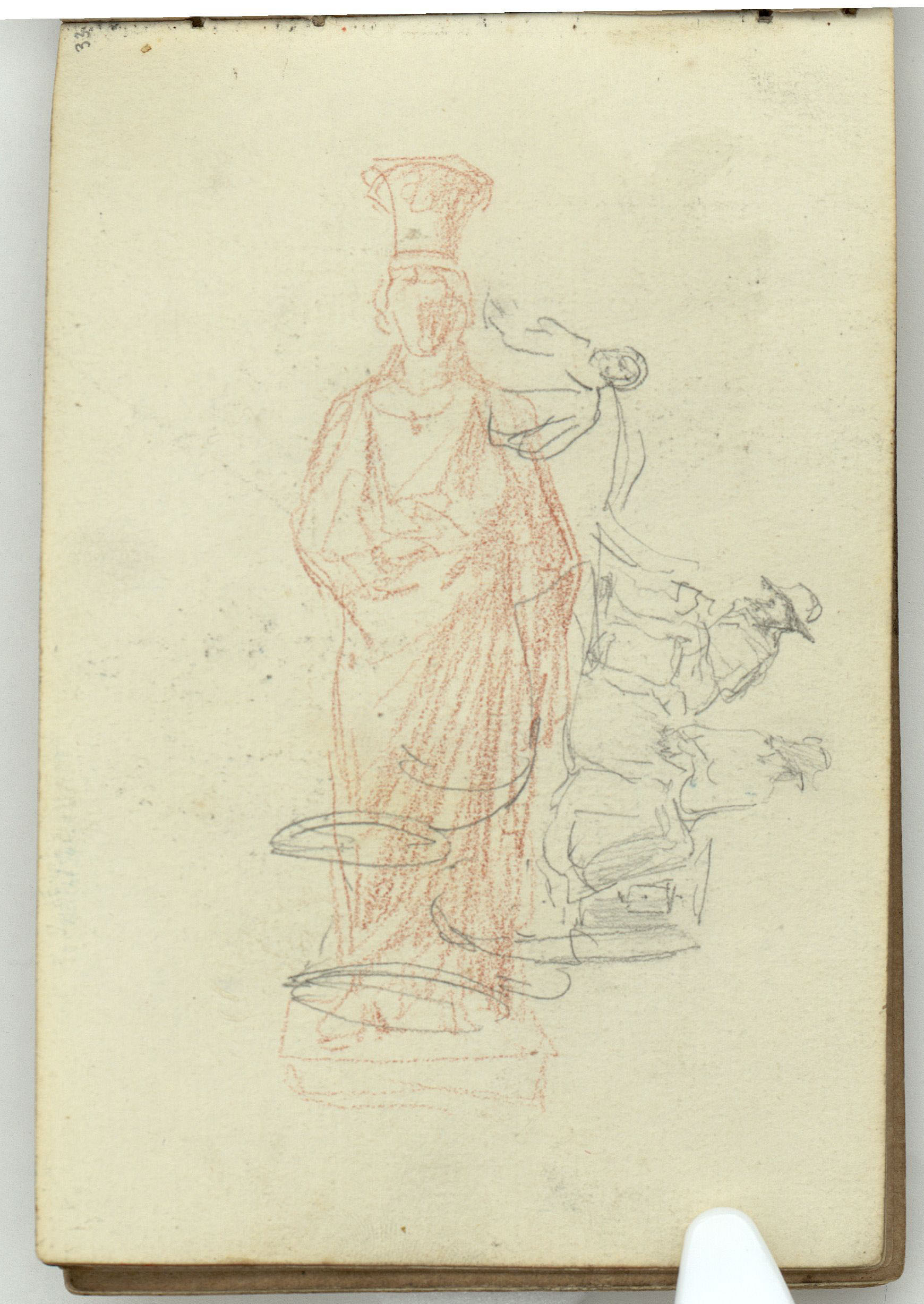 image for: Marià Fortuny - Genets i cavall (anvers) / Cariàtide i figures dalt d&#039;un carro (revers) - Cap a 1863-1866 [1]