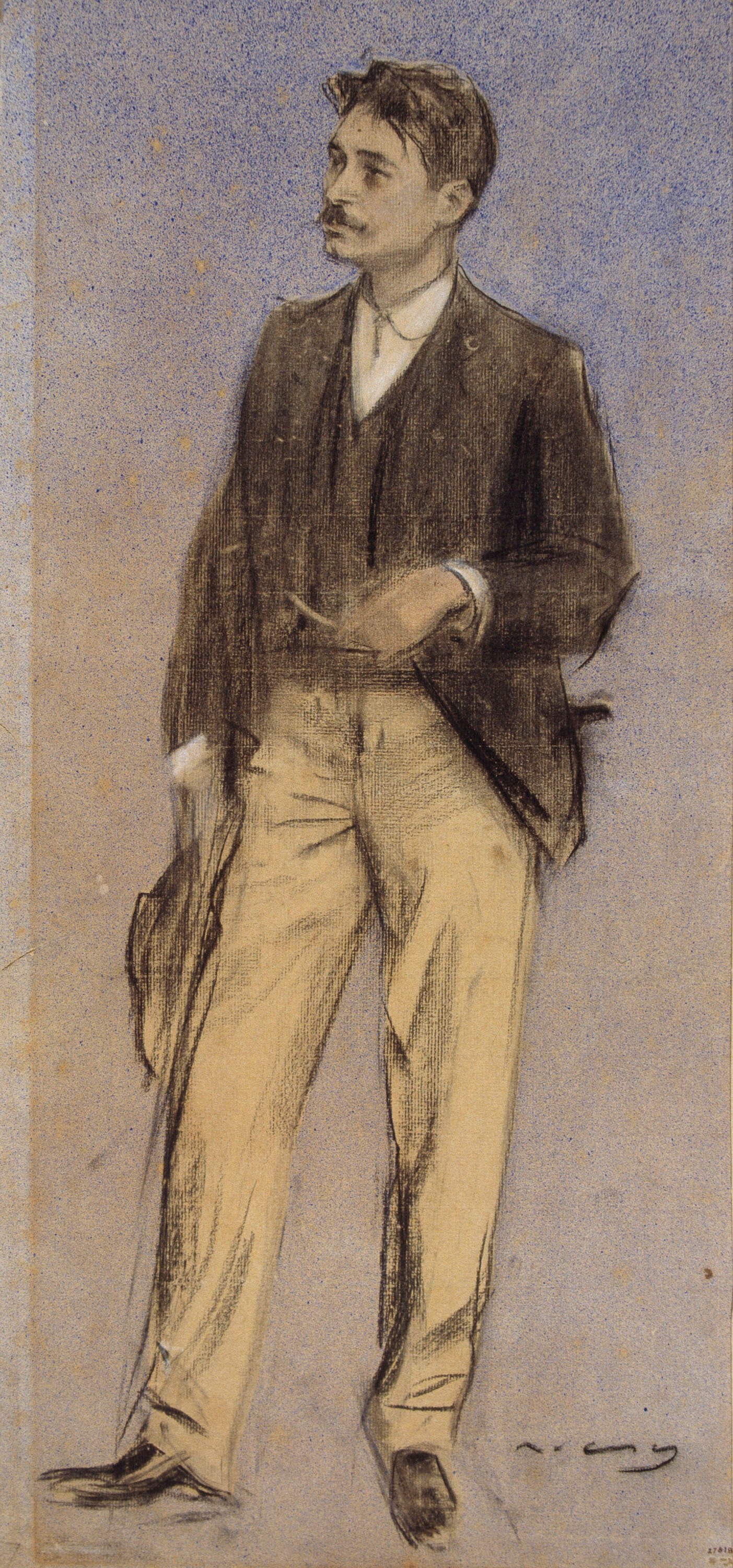 image for: Ramon Casas - Retrat de Lluís Millet - Cap a 1897-1899