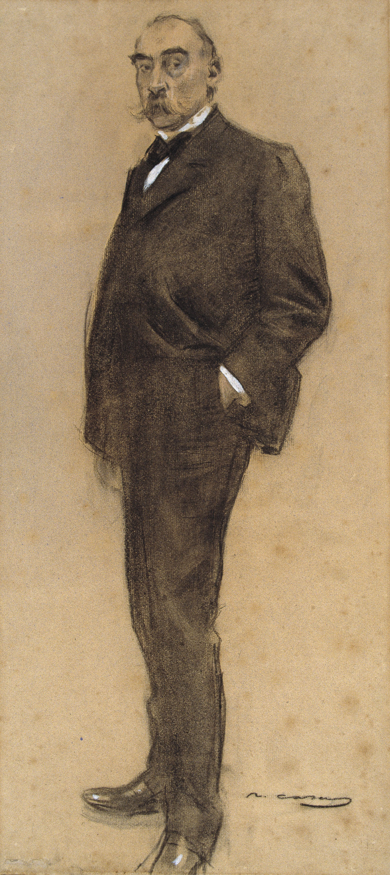 image for: Ramon Casas - Retrat de Josep Masriera - Cap a 1897-1899