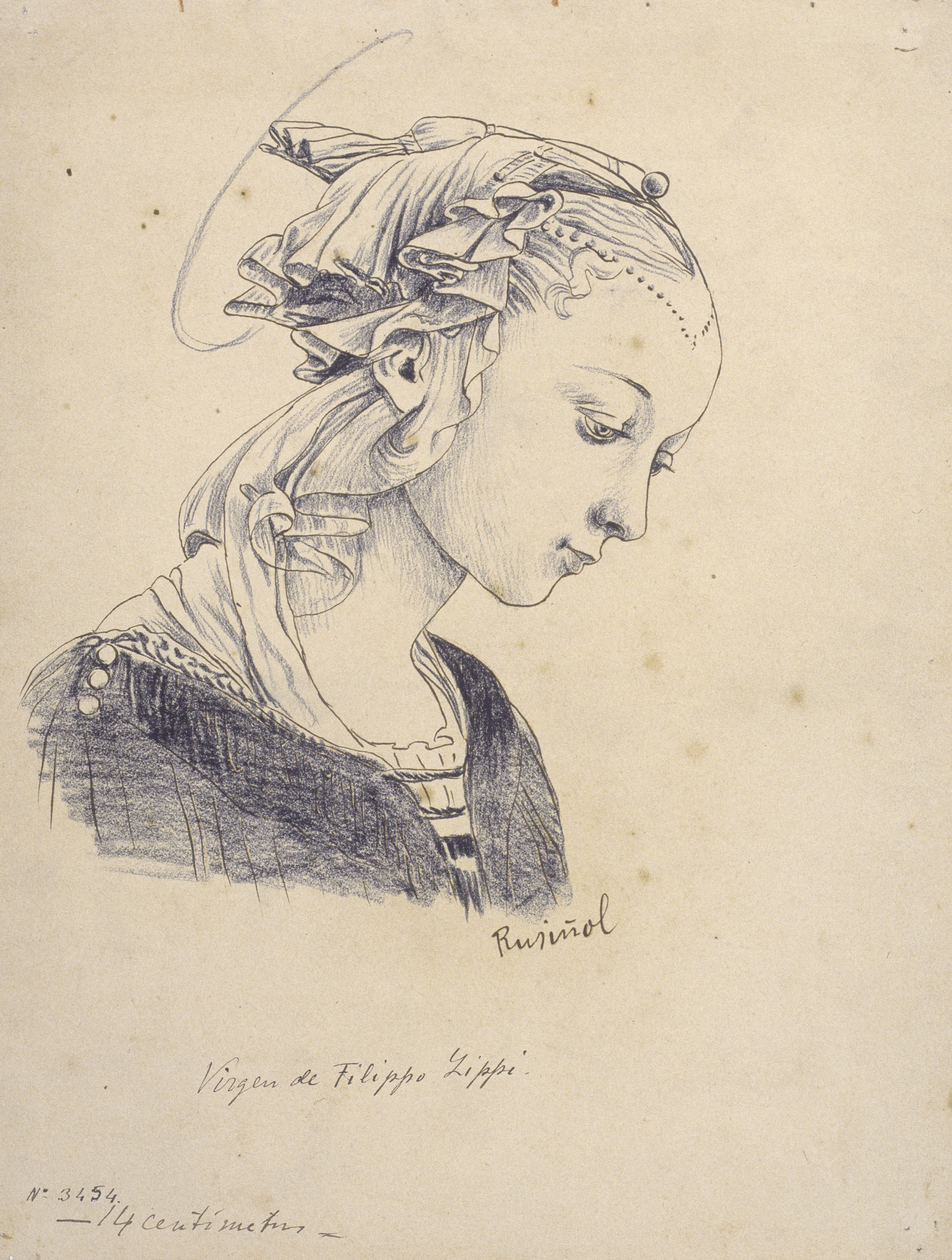 image for: Santiago Rusiñol - Mare de Déu (còpia de Filippo Lippi) - 1894