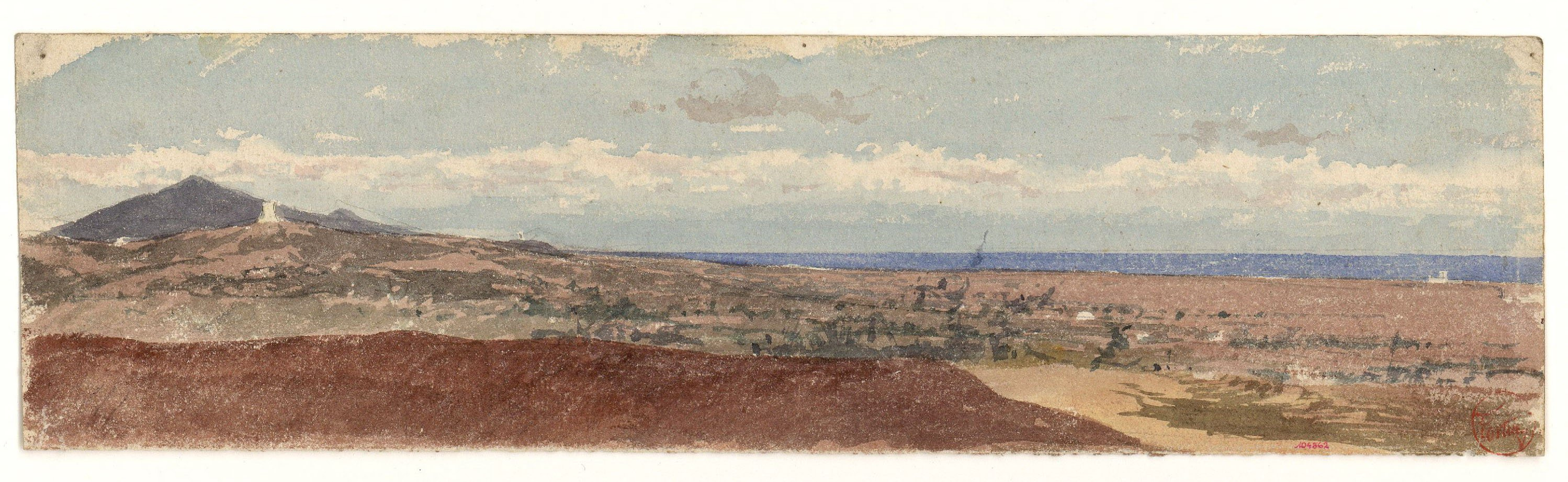 image for: Marià Fortuny - Paisatge marroquí. Estudi per al quadre «La batalla de Tetuan» - Cap a 1860-1862