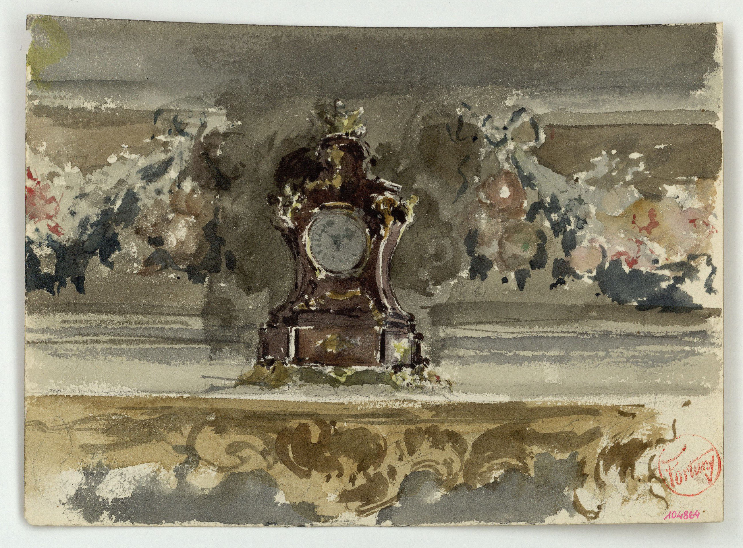 image for: Marià Fortuny - Estudi per al quadre «El col·leccionista d&#039;estampes» - Cap a 1863-1867