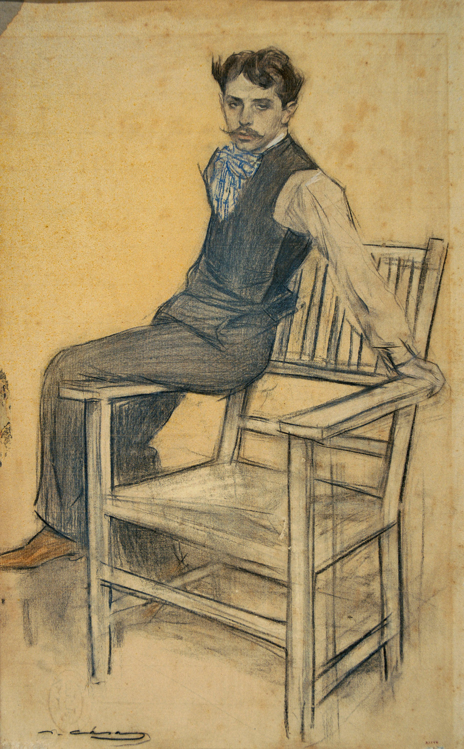 image for: Ramon Casas - Retrat d&#039;Eduard Marquina - Cap a 1897-1899