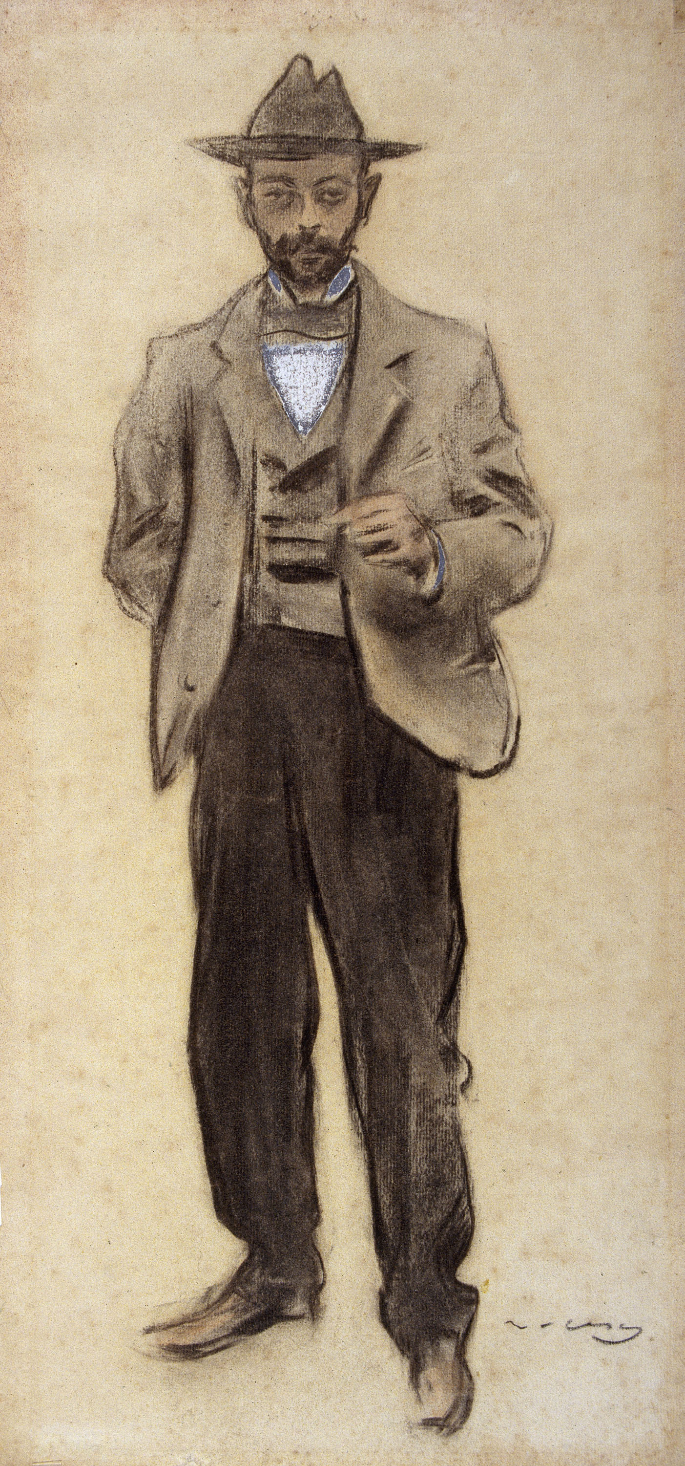 image for: Ramon Casas - Retrat de Manolo Hugué - Cap a 1897-1899