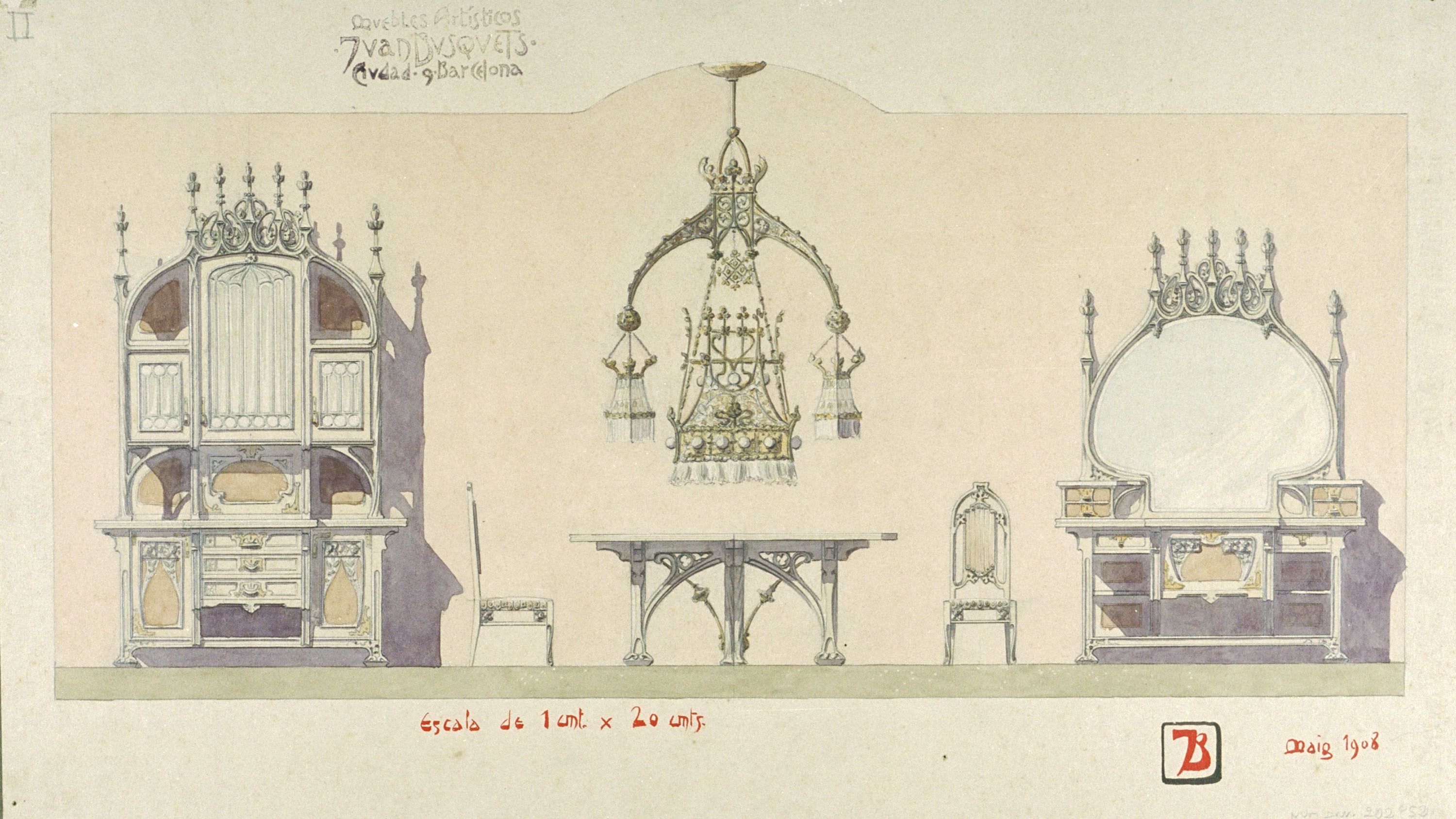 image for: Joan Busquets - Menjador de la casa Berenguer de Barcelona - 1908