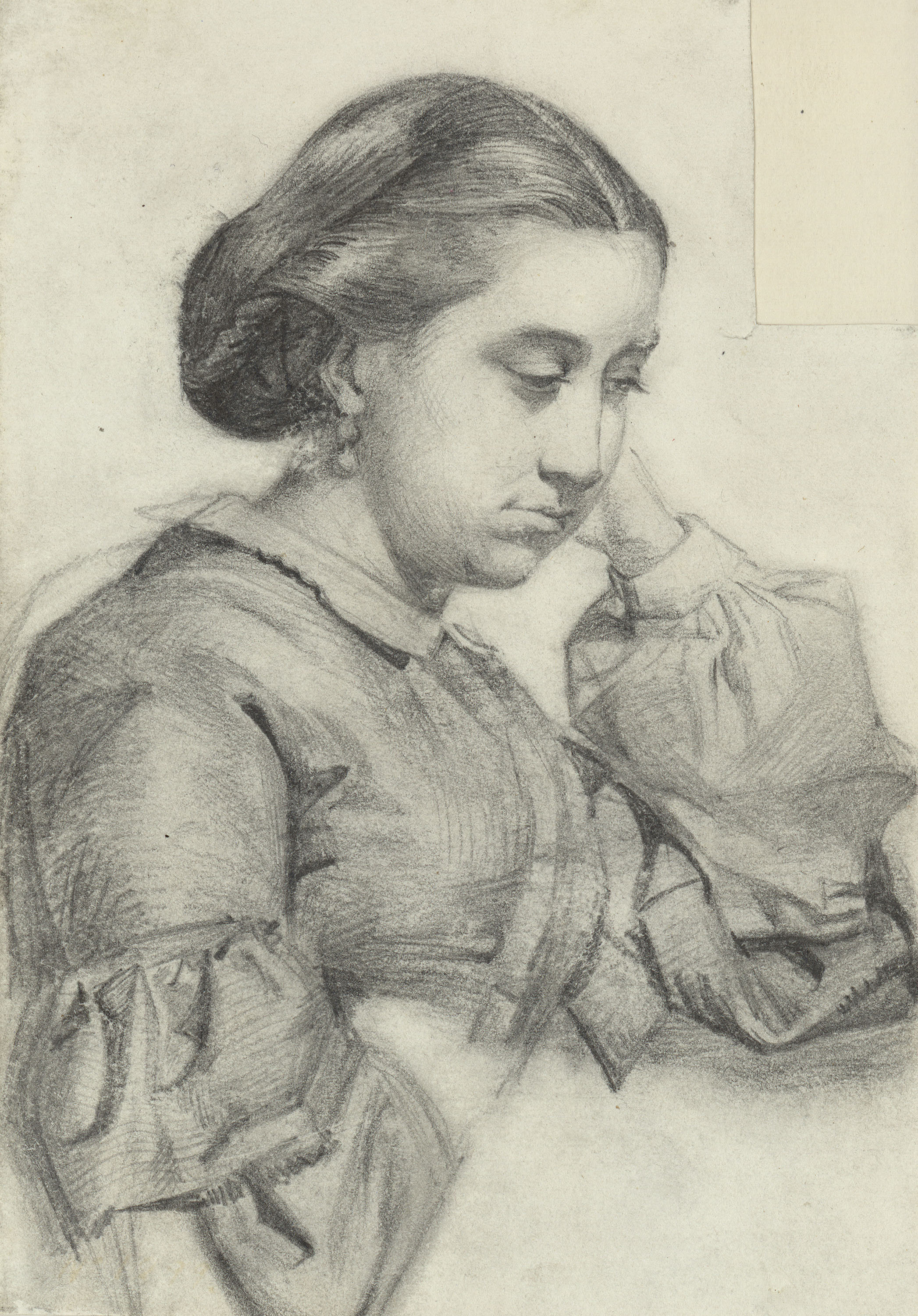 image for: Marià Fortuny - Bust de jove dama - Cap a 1857-1858