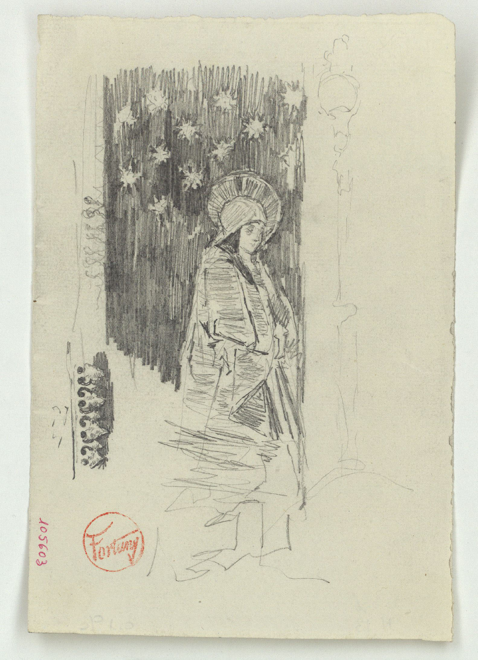 image for: Marià Fortuny - Mare de Déu - Cap a 1867-1872